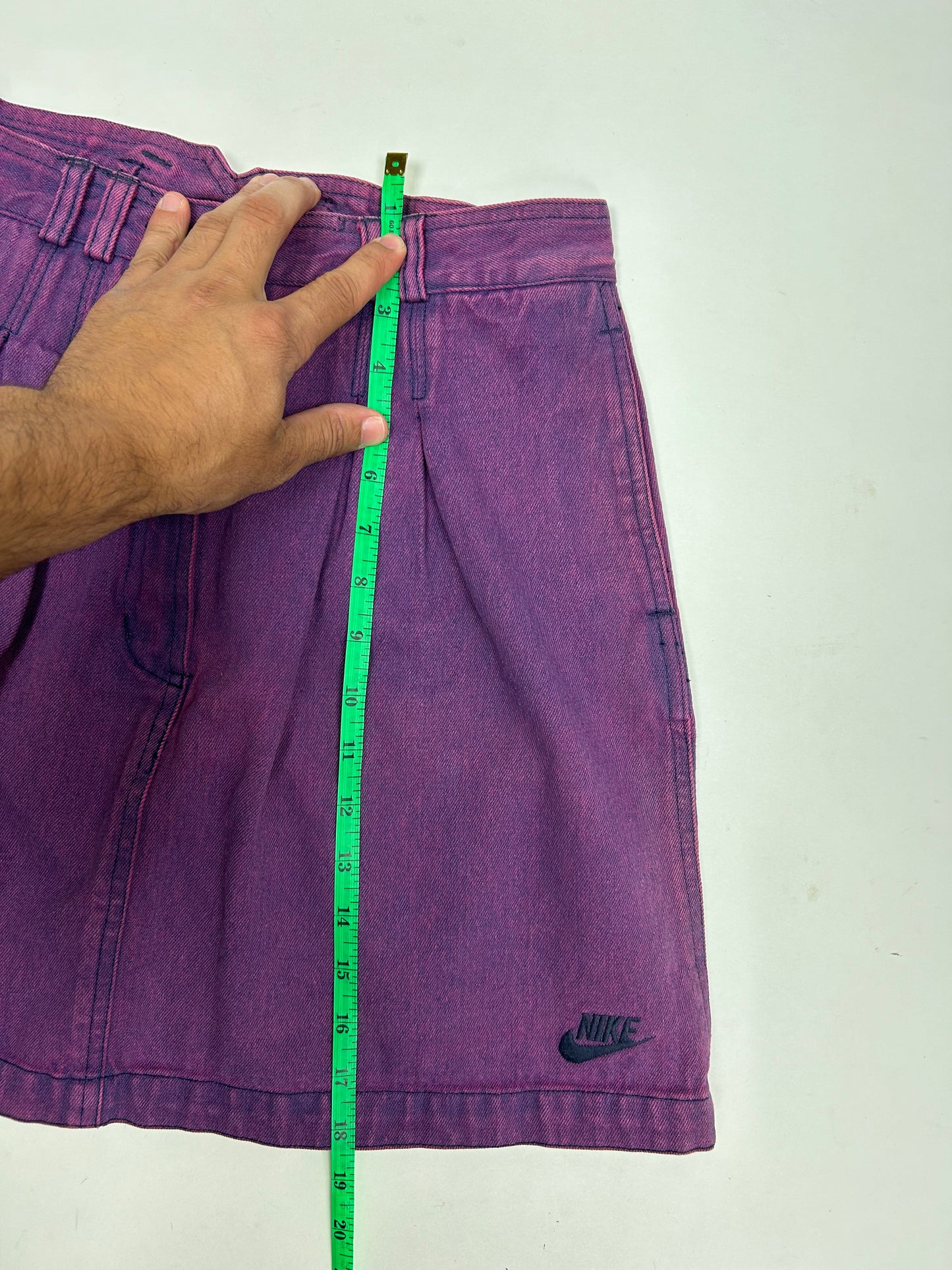 Vintage Nike by Andre Agassi Challenge Court Acid Wash Denim Tennis Skirt Size Tagged Medium About 14.5x18.5 Inches