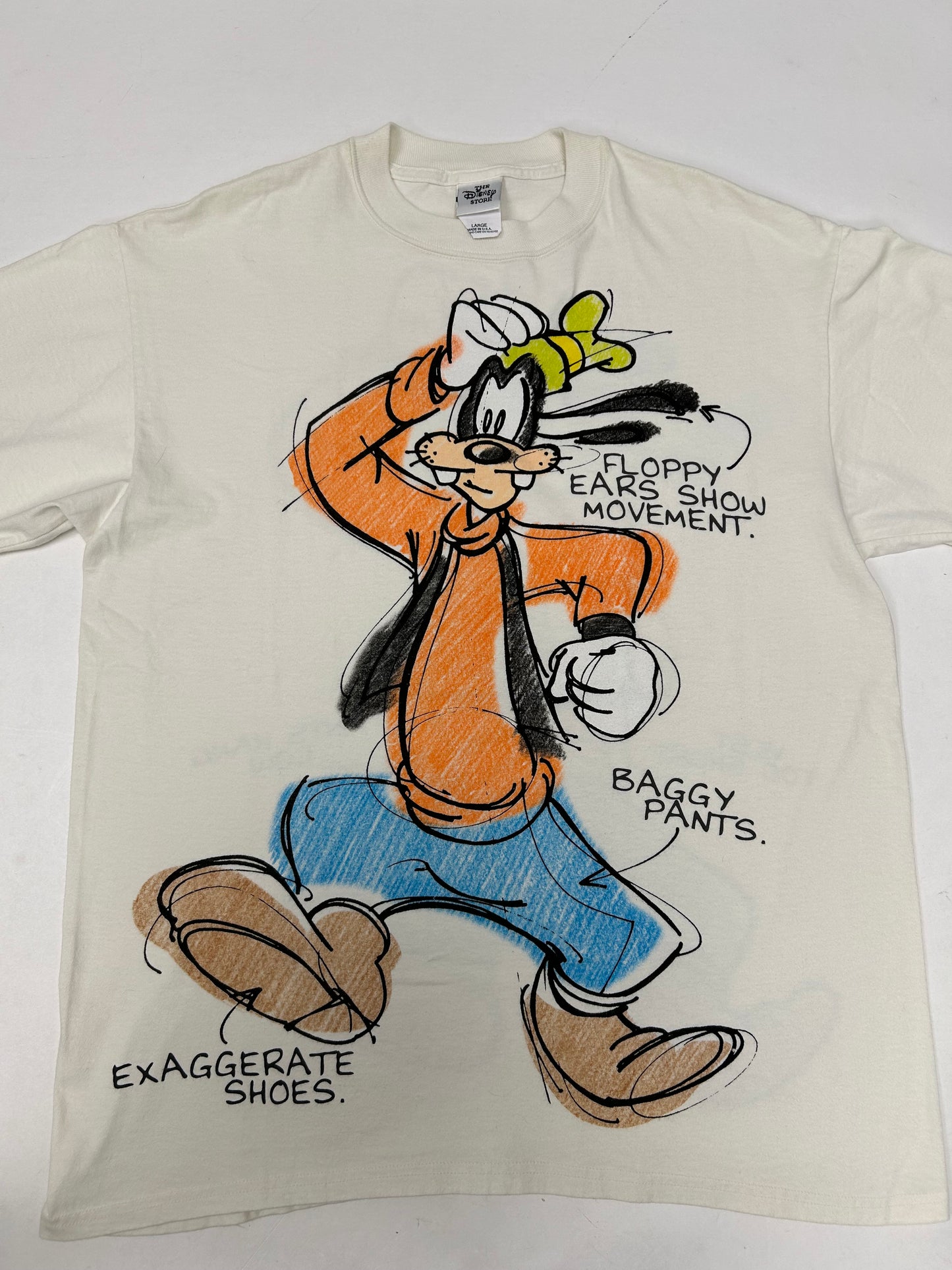 Vintage Disney Goofy Tee Goofy Sketch Drawing Explanation Tee The Disney Store