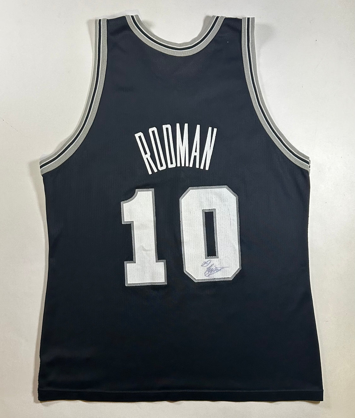 Vintage 90s Champion San Antonio Spurs Dennis Rodman #10 NBA Jersey 48 XL 22.75x32 Inches As Is Has A Signature