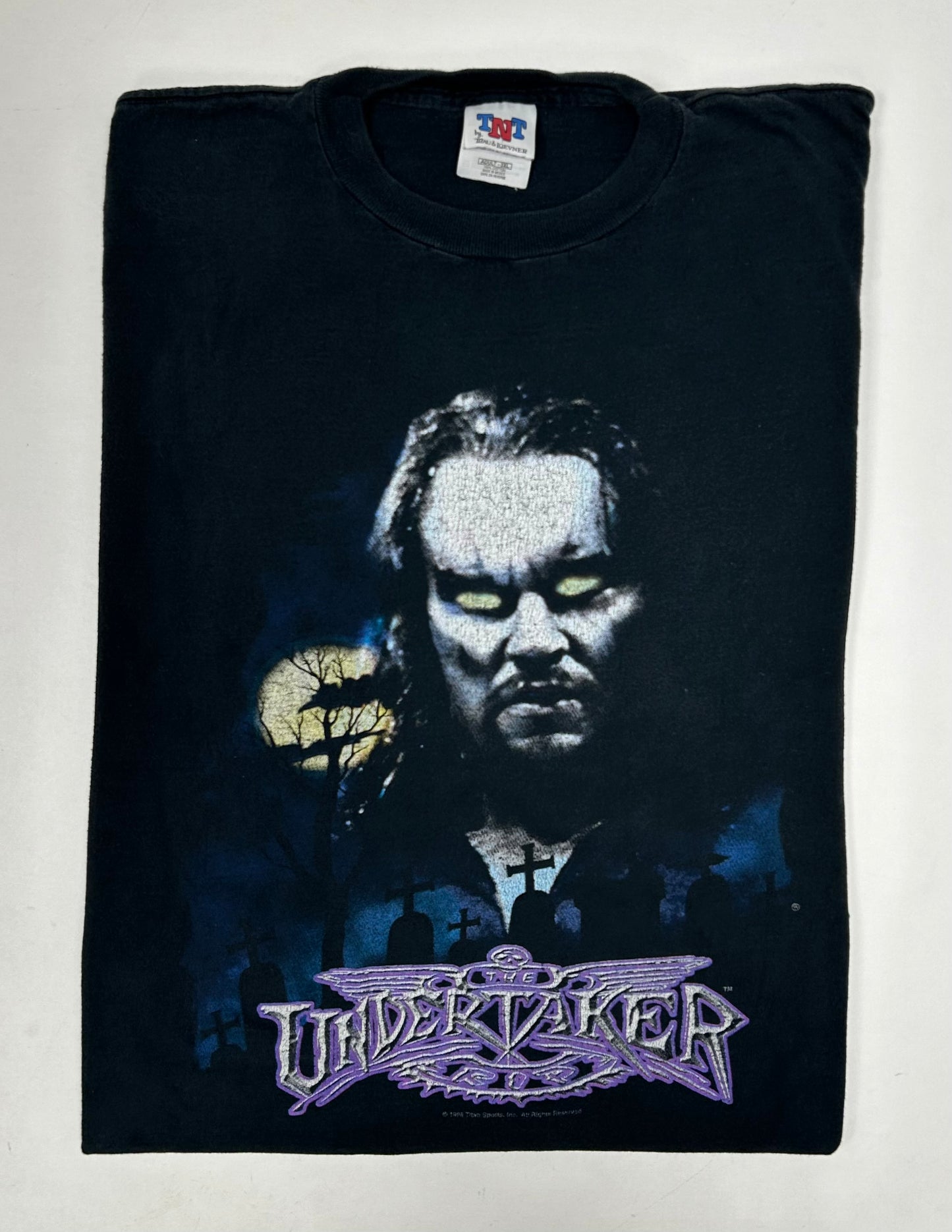 Vintage The Undertaker Rest In Peace WWF 1998 Wrestling TNT Tee 3XL 28.75x29.5 Inches
