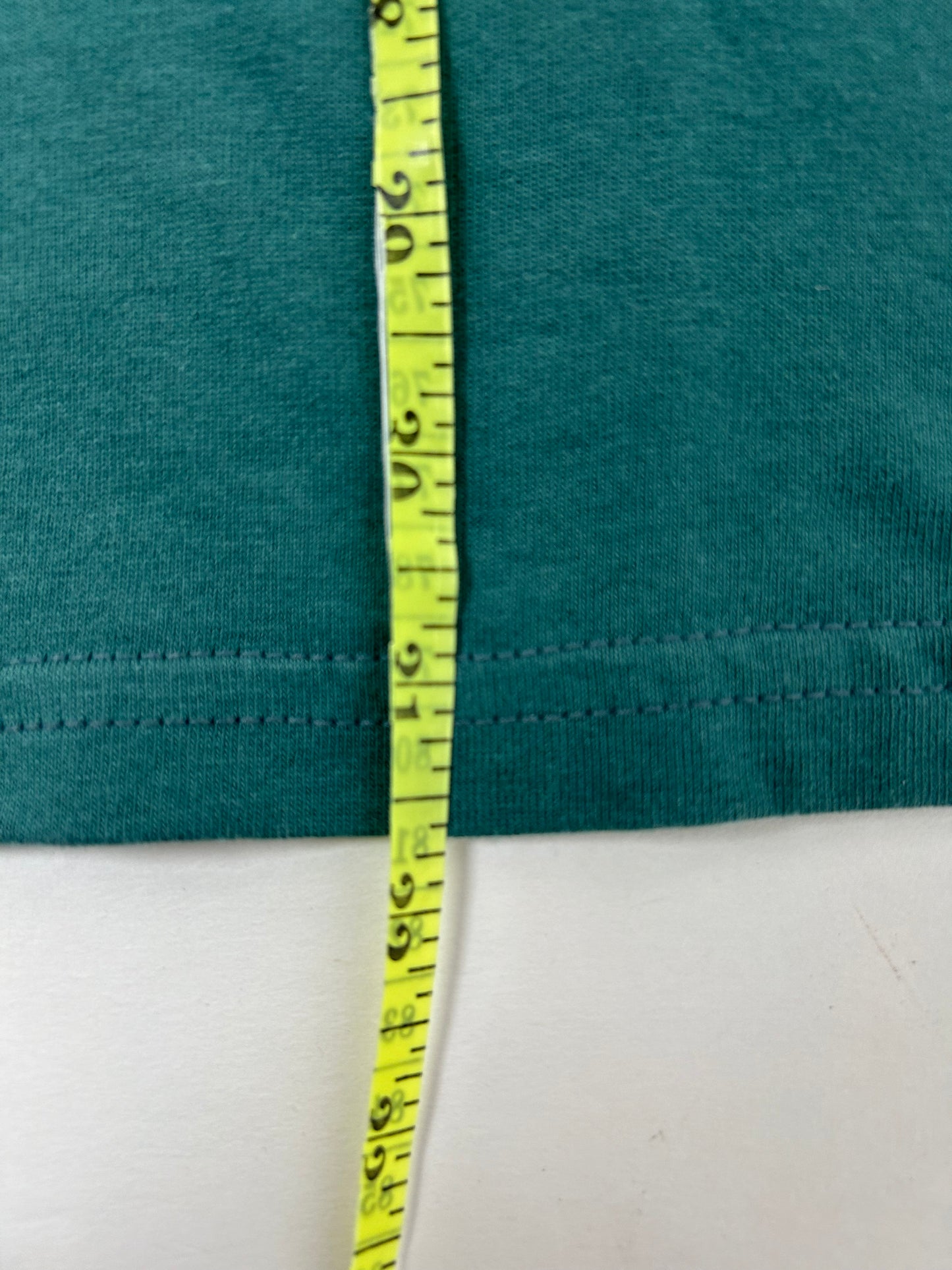 Edgewood NJ first edition “Deeper Than The Roots.” Tee Large 22x31.5 Inches 00s Gildan 100% Cotton Canada/Honduras Slate Green