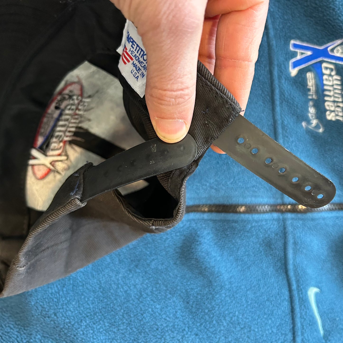 Vintage Winter X Games ESPN ESPN2 Promo SnapBack Hat With Replacement Snaps Faded Black