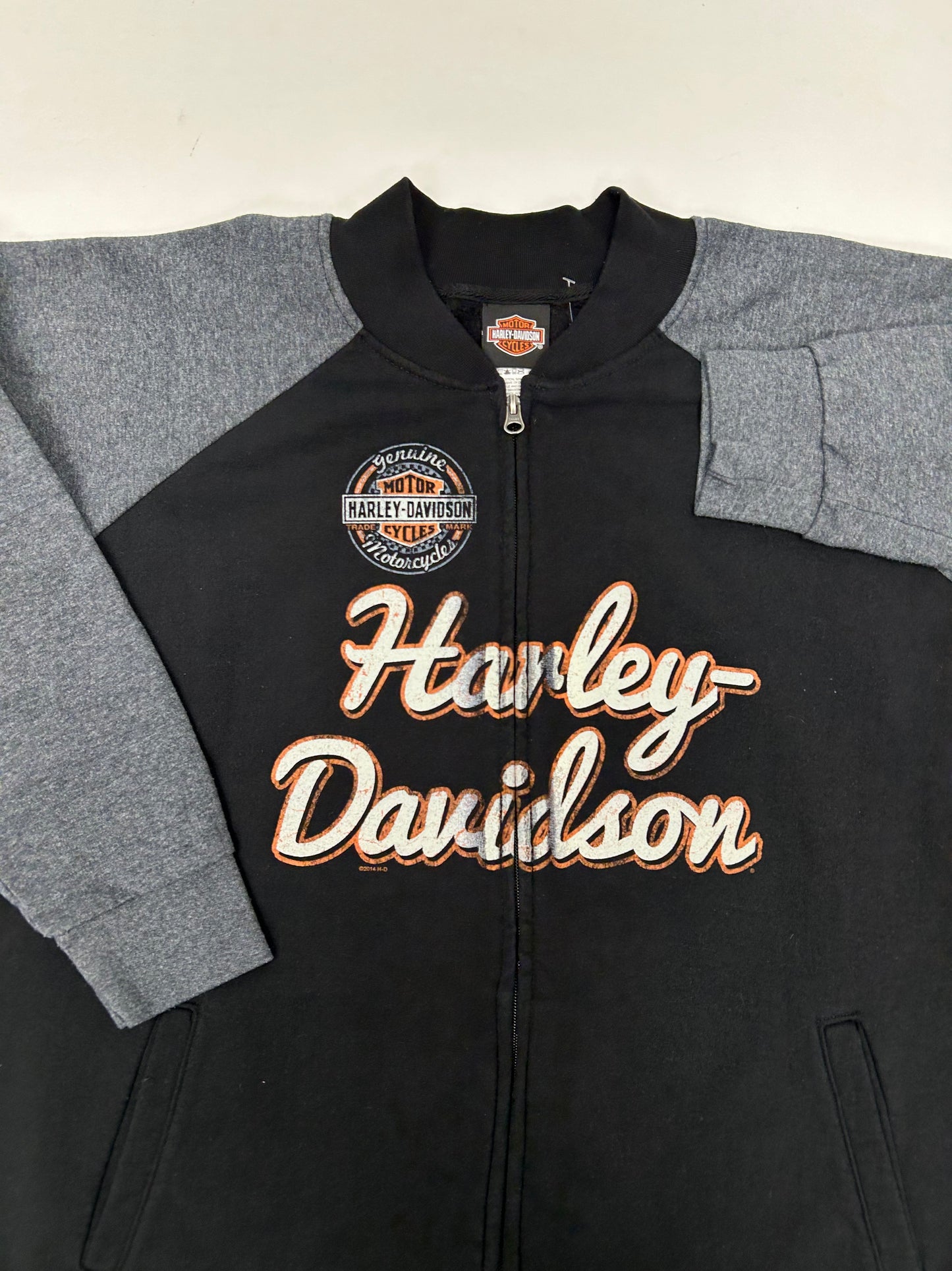 Vintage 00s Harley Davidson Motorcycles El Paso Texas Zip Sweatshirt XL/L 26x30 Inches