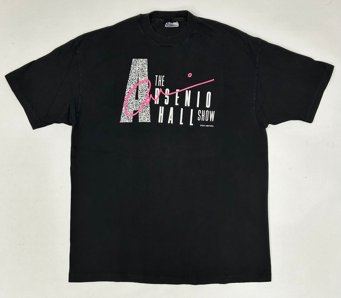 Vintage 1989 The Arsenio Hall Show TV Show Promo Tee XL 23.25x31 Inches Rare