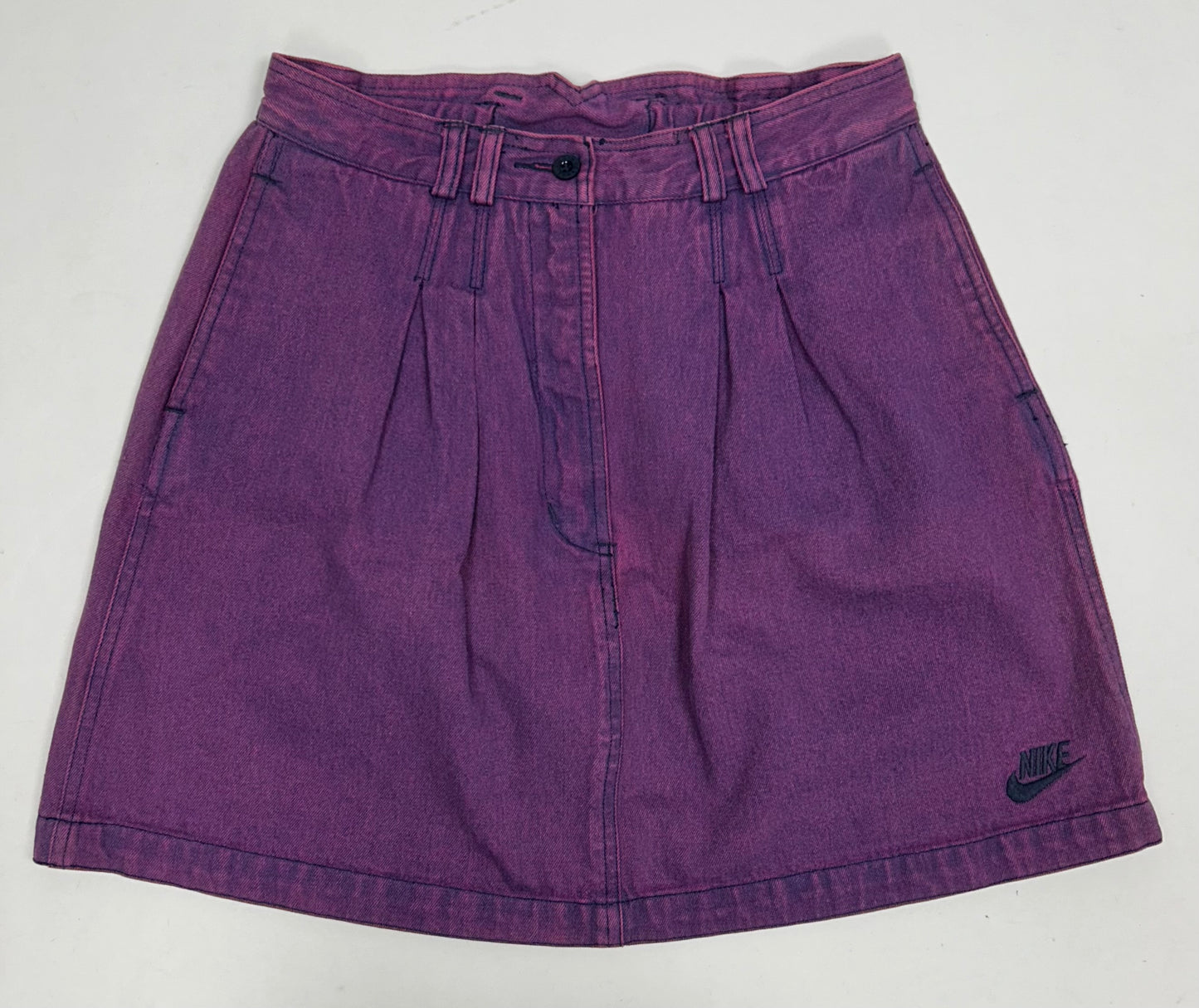 Vintage Nike by Andre Agassi Challenge Court Acid Wash Denim Tennis Skirt Size Tagged Medium About 14.5x18.5 Inches