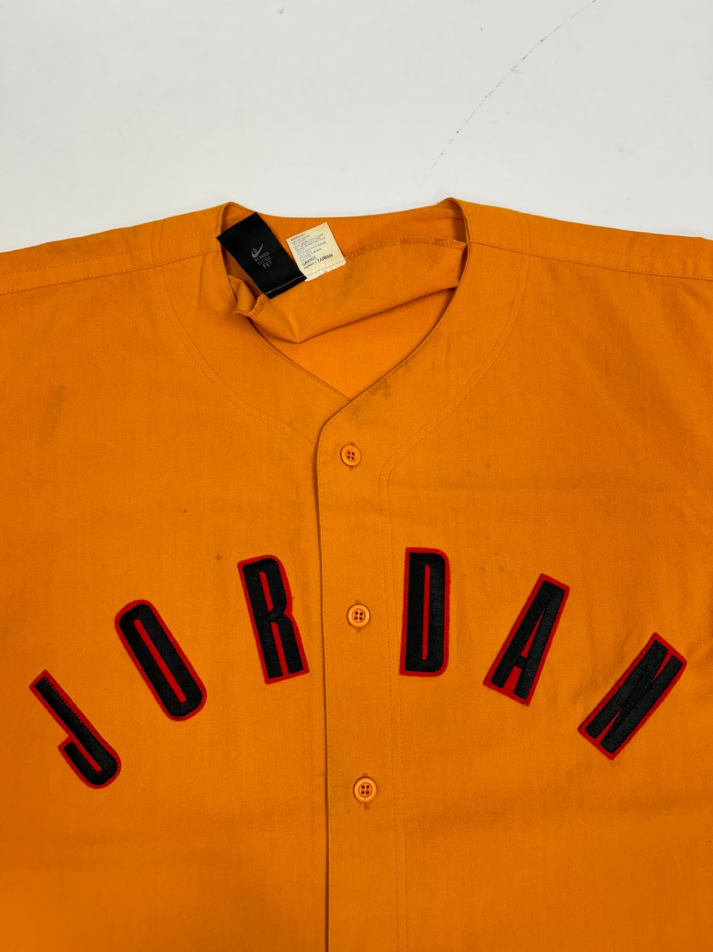 Vintage Nike Air Jordan Spellout Logo Baseball Jersey & Matching Shorts Set L/M