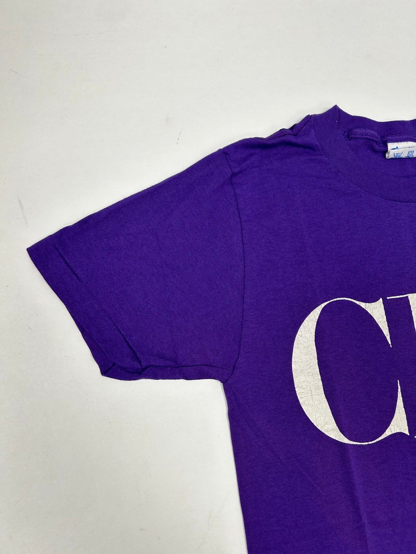 Vintage Champion CBS TV Broadcasting T-Shirt News Sports Shows 16.25x27.75 Inches XS/ Small