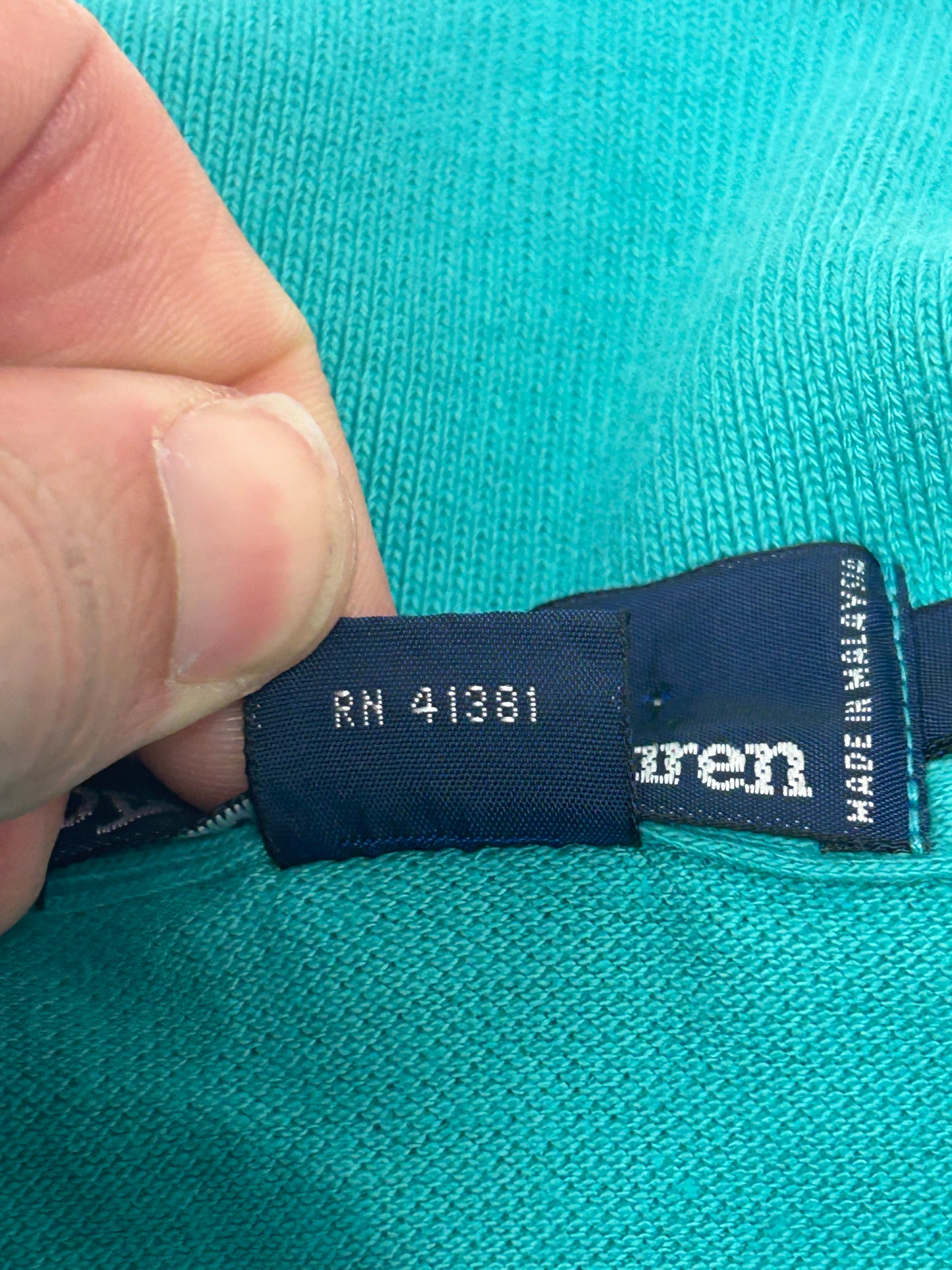 VINTAGE Polo Ralph Lauren Mens Teal Polo Shirt Extra Large