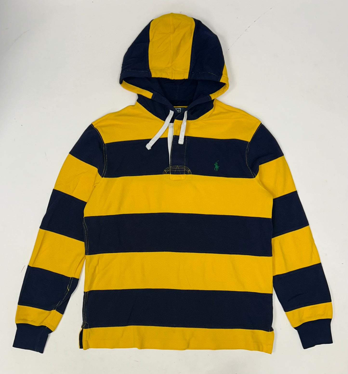 Vintage Polo Ralph Lauren Classic Striped Hoodie Pullover Thin Medium 20.75x27