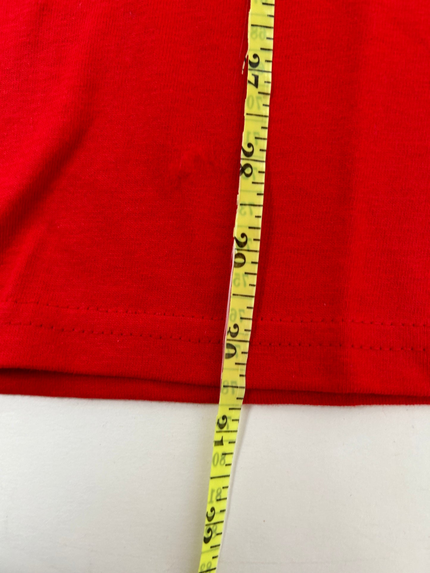 Edgewood NJ first edition “Deeper Than The Roots.” Tee 00s Gildan Ultra Cotton 100% Cotton Honduras Cherry Red