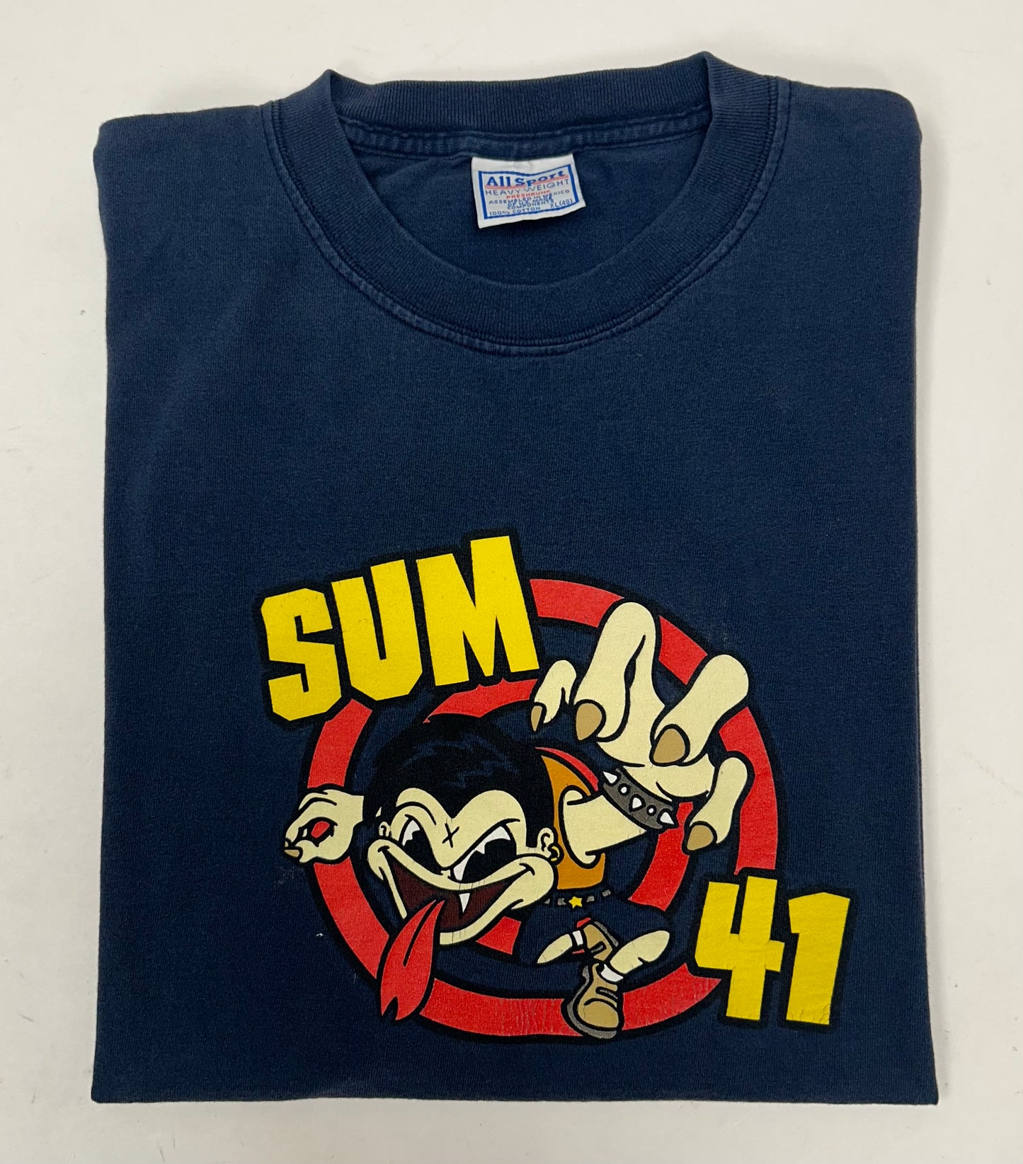 Vintage Sum 41 Band Tee Punk Rock Y2K Music Graphic Tee Skate XL 22.75x29.25 Inches All Sport Tag