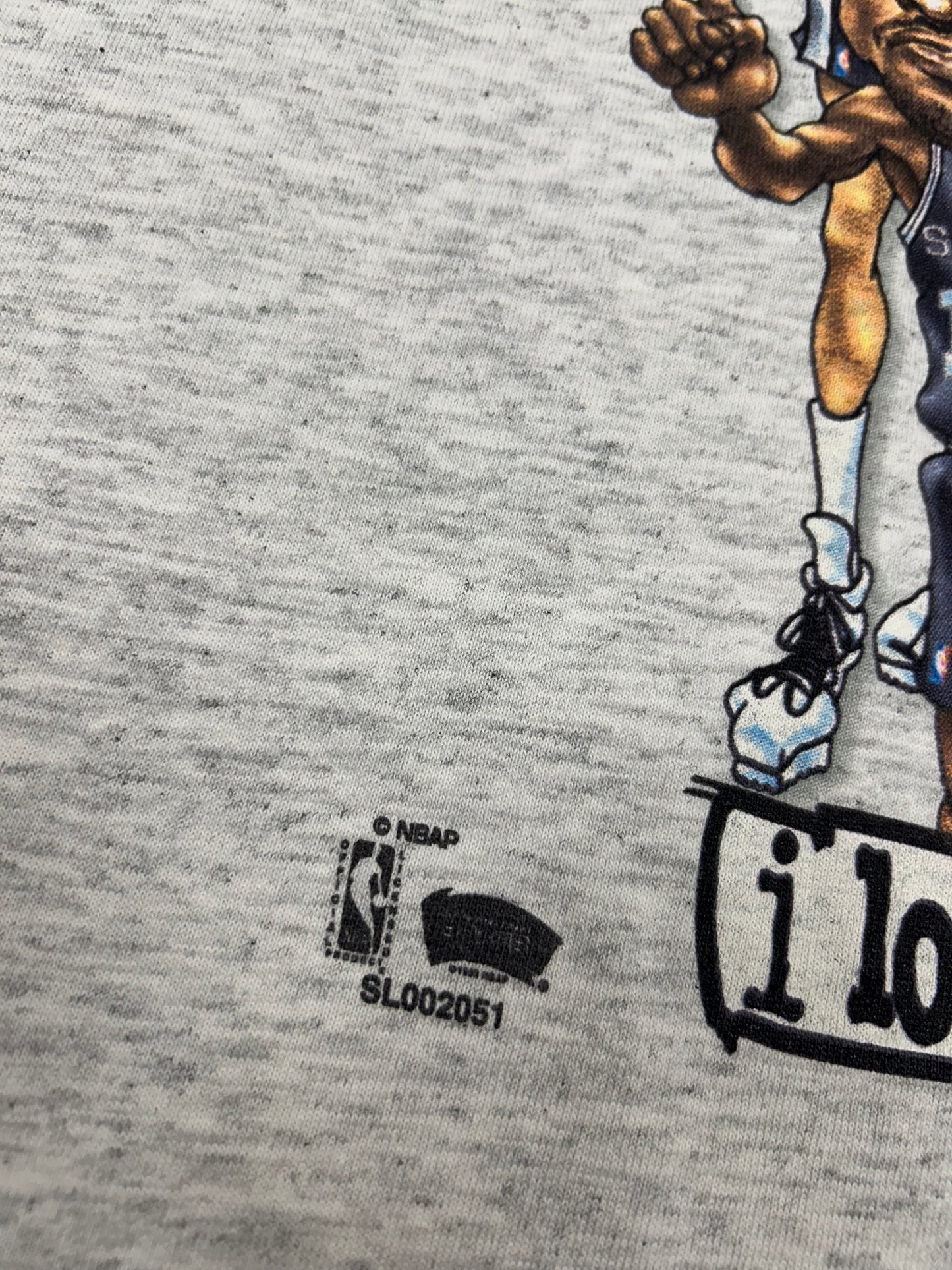 Vintage 90s San Antonio Spurs NBA Caricature Team Salem Sportswear With Rodman Tee XL 24.5x32.75 Inches