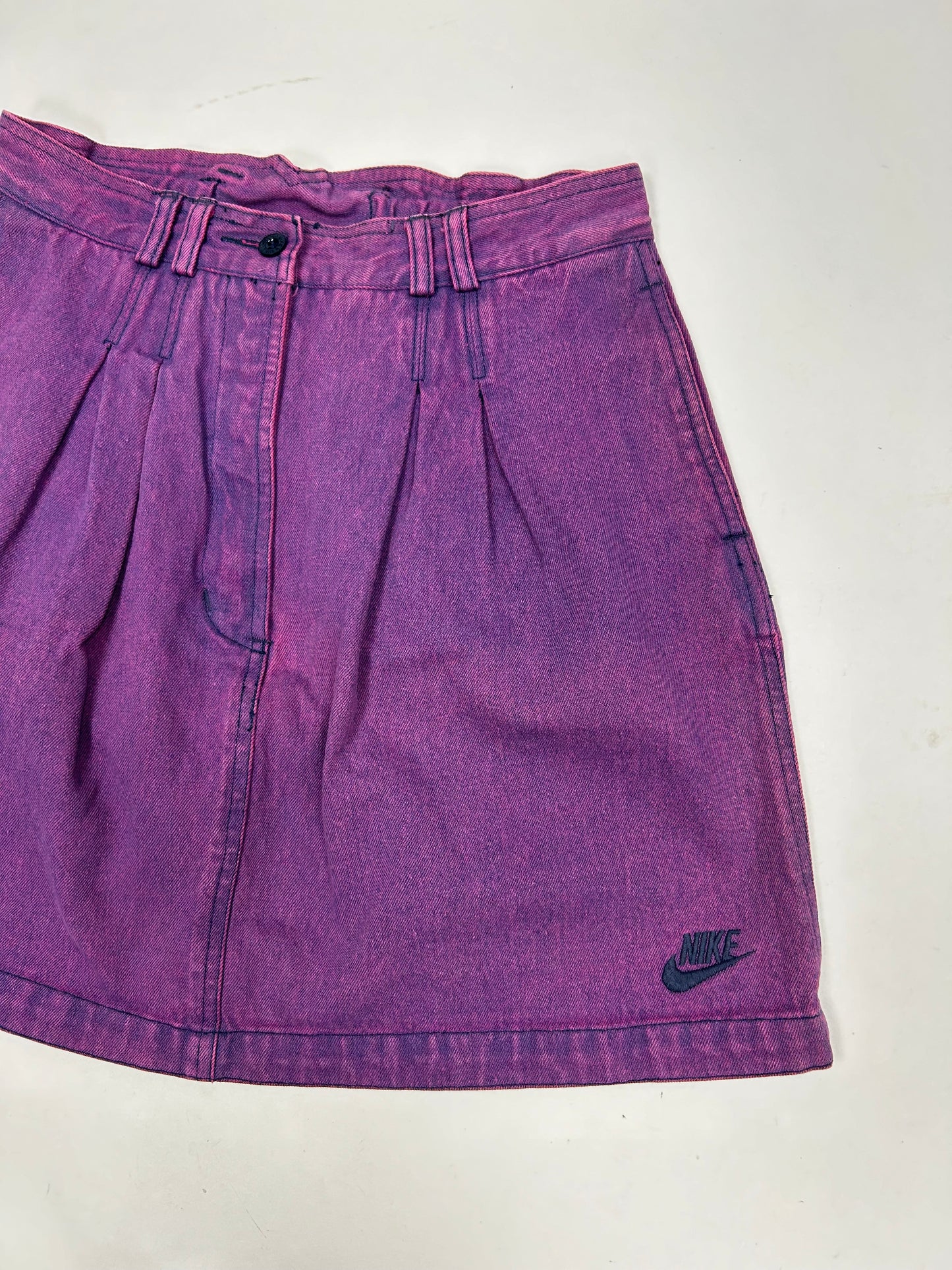 Vintage Nike by Andre Agassi Challenge Court Acid Wash Denim Tennis Skirt Size Tagged Medium About 14.5x18.5 Inches