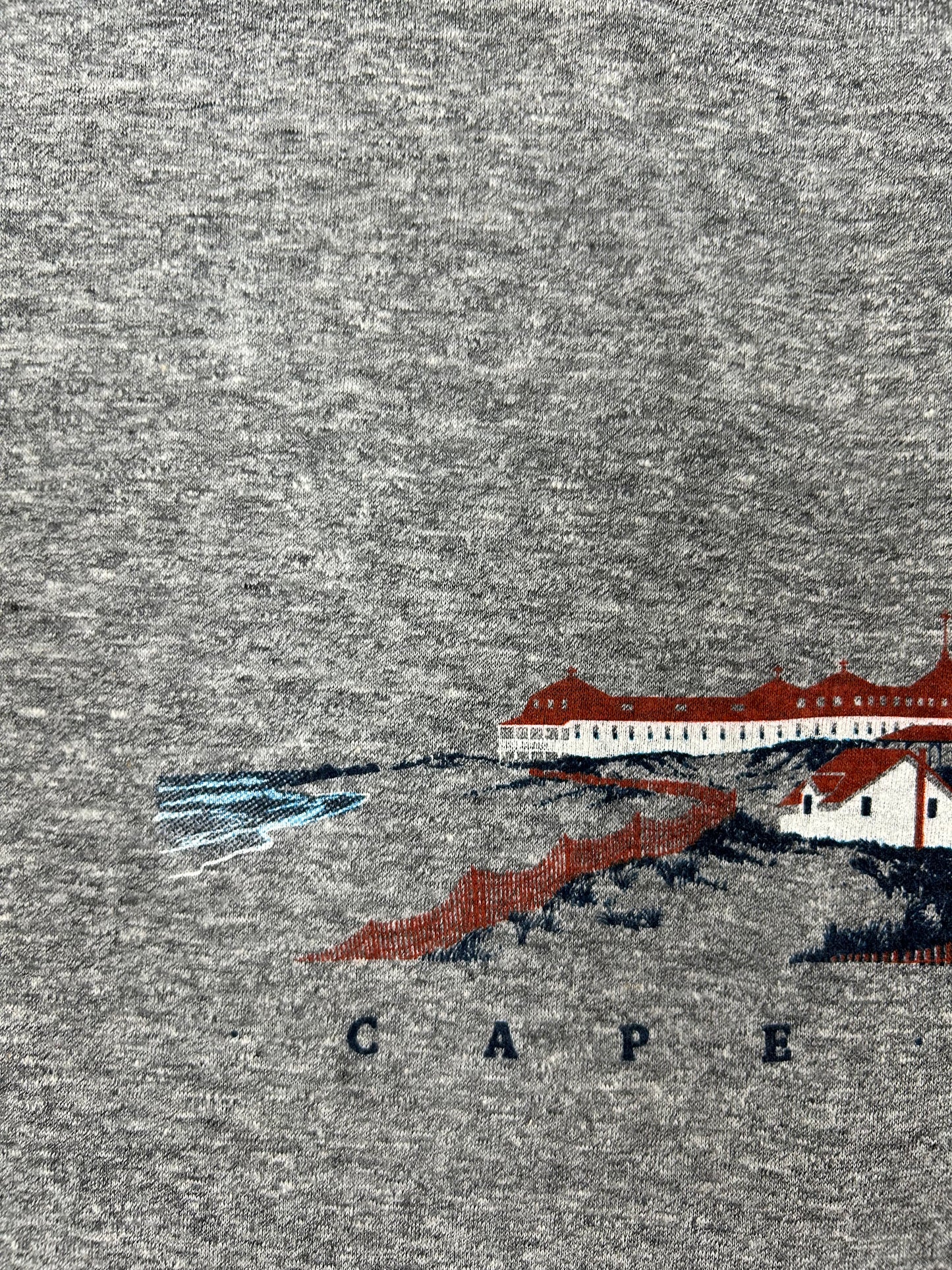 Vintage 1987 Cape May New Jersey Destination Vacation Tee Small/Medium Fit 18.25x28 Inches Gray 50/50 Made In USA