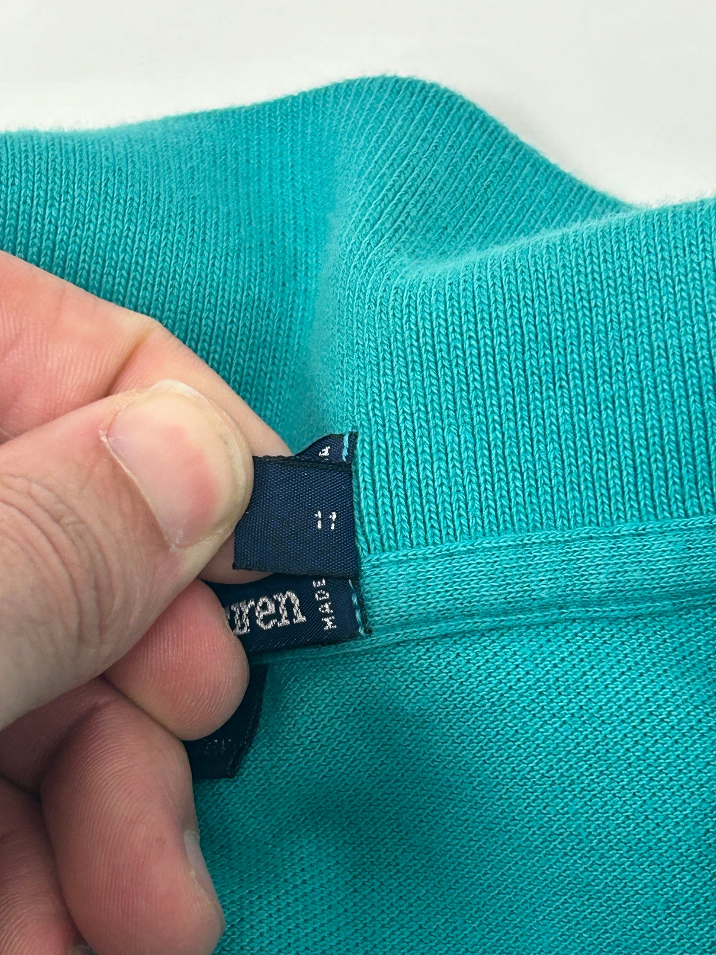 VINTAGE Polo Ralph Lauren Mens Teal Polo Shirt Extra Large