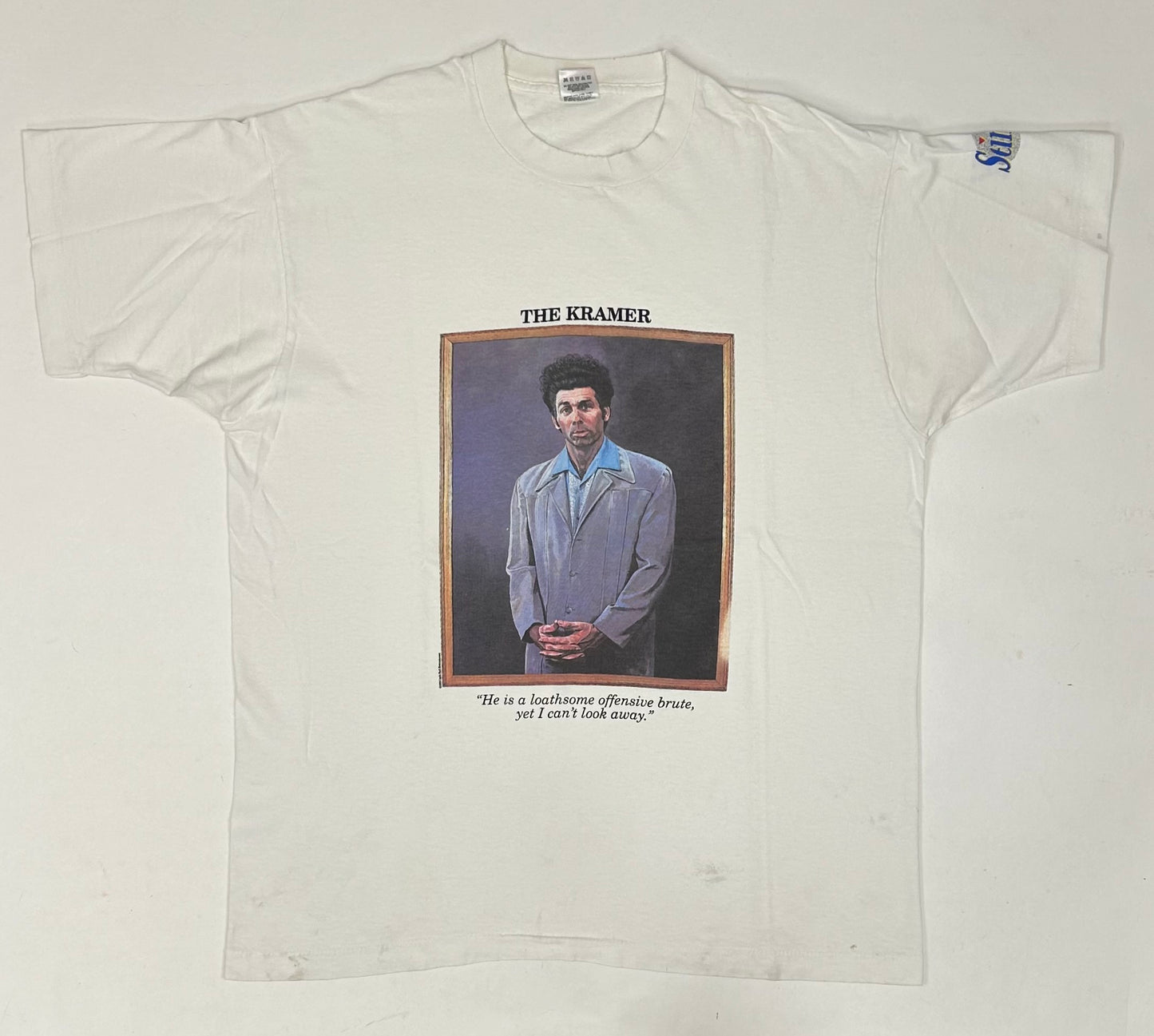 Vintage 1993 Seinfeld The Kramer Portrait Picture Kramer T-Shirt Castle Rock Worn In Well Tagged XL 23.75x30.5 Inches