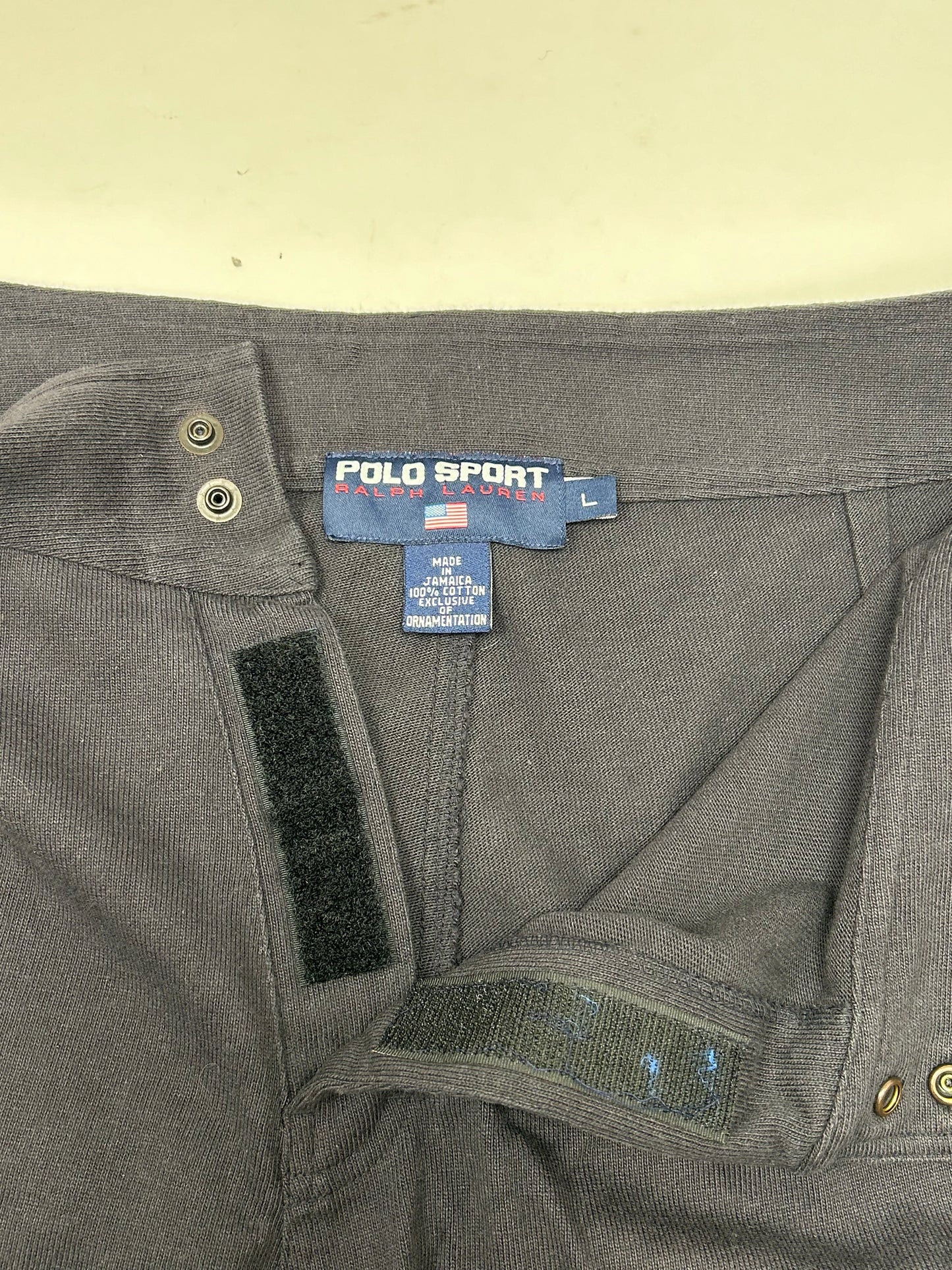 Vintage Polo Sport Sweat Shorts Tagged Large 17.75x19.5/21 Inches