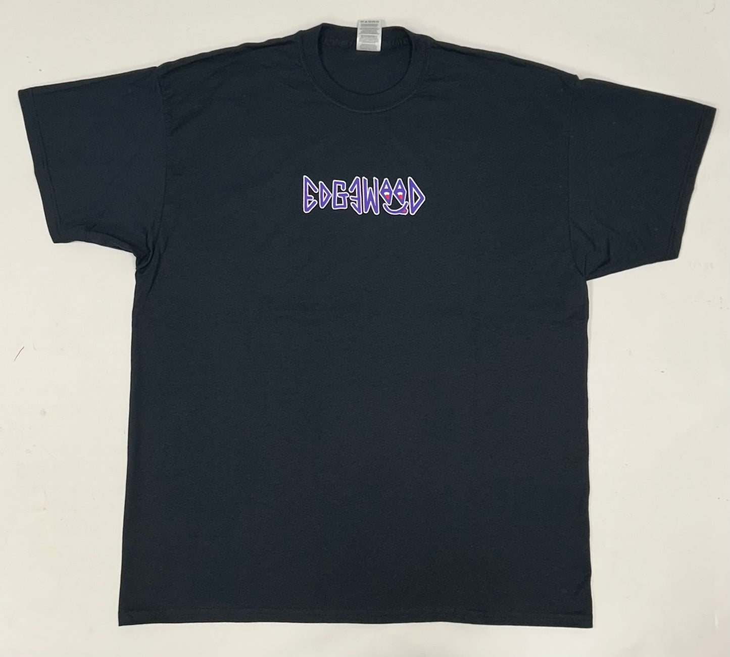 Edgewood NJ first edition “Deeper Than The Roots.” Tee 2XL 24.75x31.5 Inches 00s Jerzees Tag Made In Mexico 50/50 Blend Black
