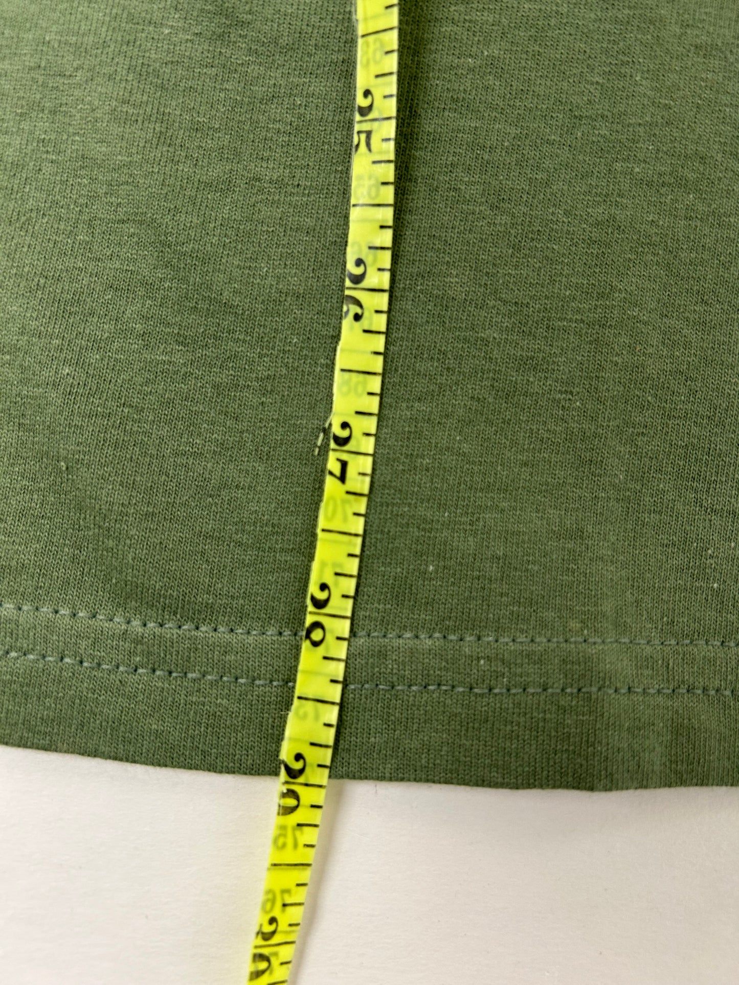 Edgewood NJ first edition “Deeper Than The Roots.” Tee XL 24.25x29 Inches 00s Gildan 100% Cotton Honduras Olive Green