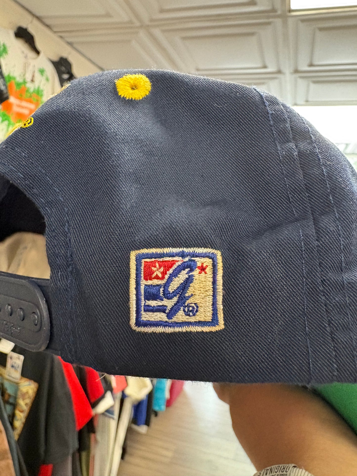 Vintage Michigan Wolverines Snapback The Game Line Blue Cap