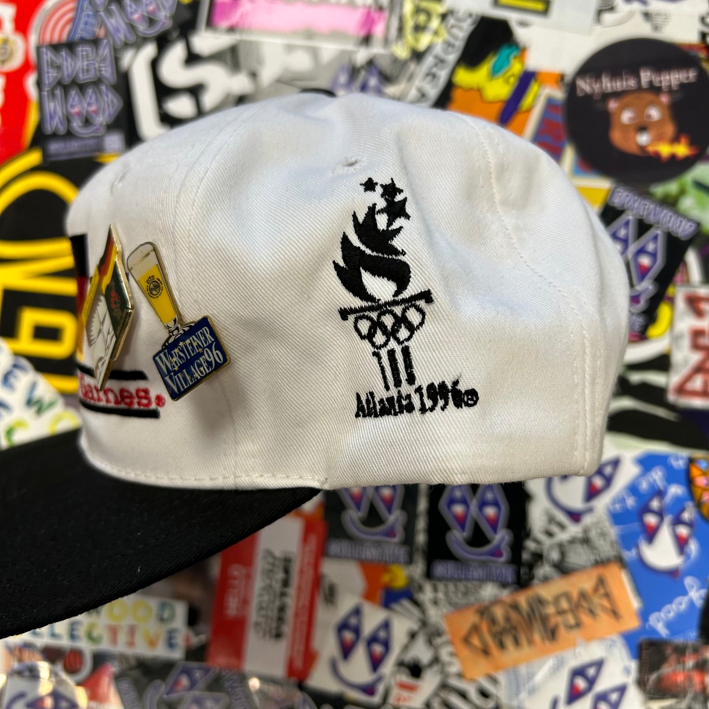 Vintage The Game Atlanta 1996 Olympic Games Germany Logo SnapBack Hat With 3 Pins