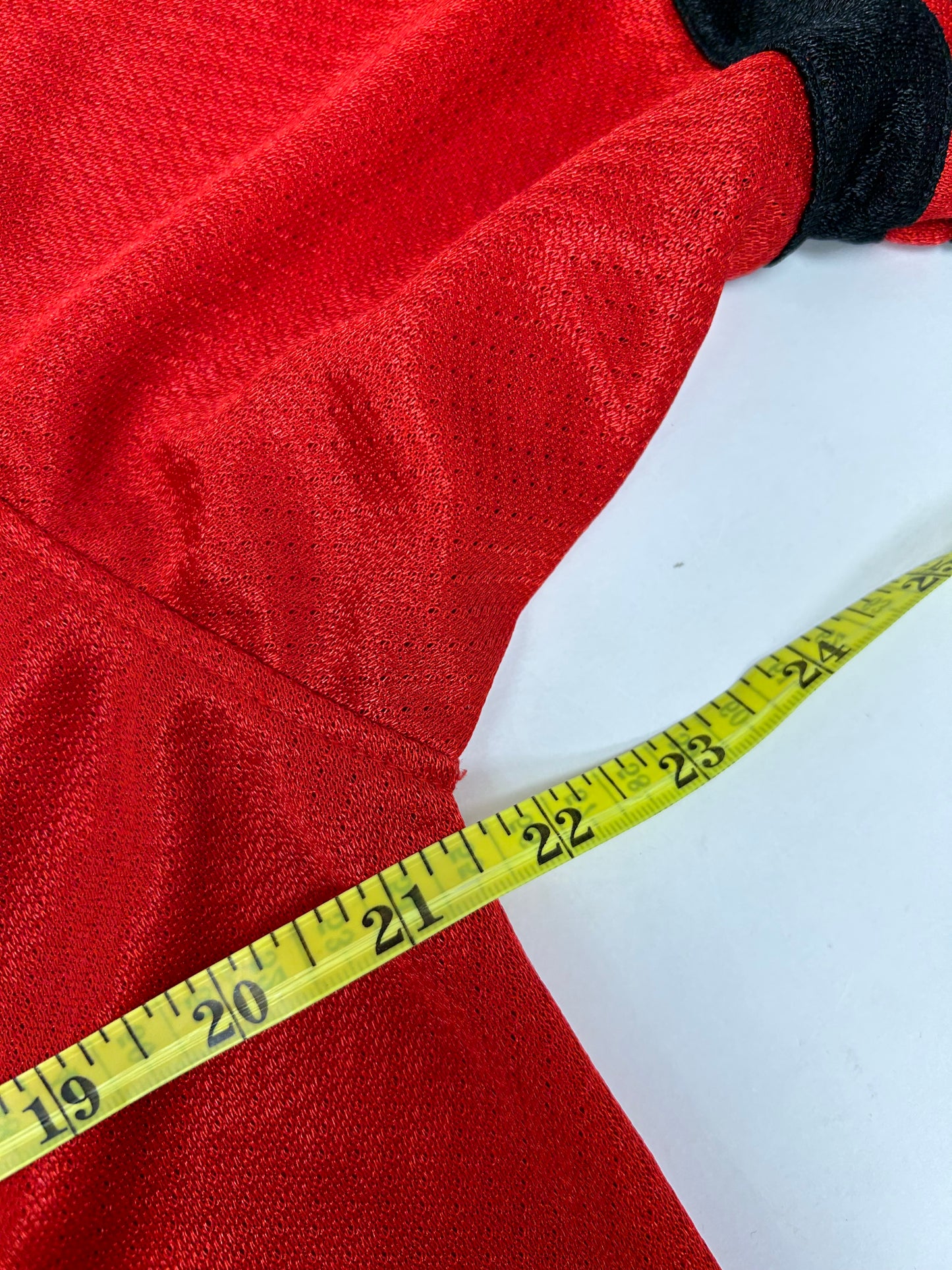 Vintage MightyMac Sports New Jersey Devils Jersey Style Shirt Tagged Youth XL Fits Adult Small 21.5x27 Inches