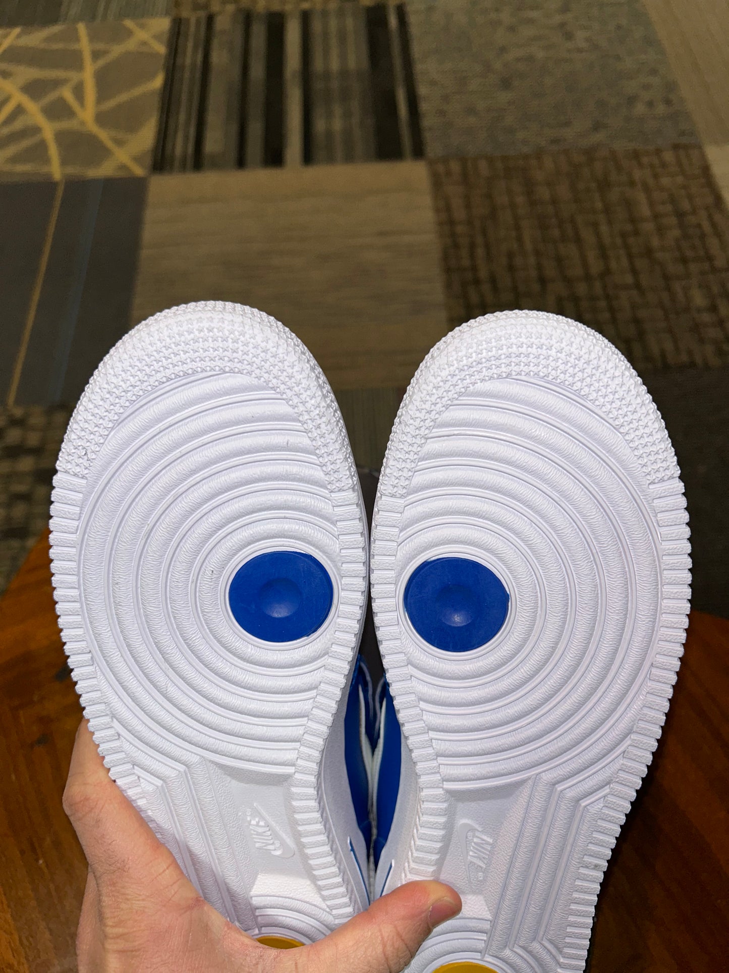 2022 Nike Air Force 1 '07 LV8 Mid 40th Anniversary Blue Jay Size 11 Brand New With Box