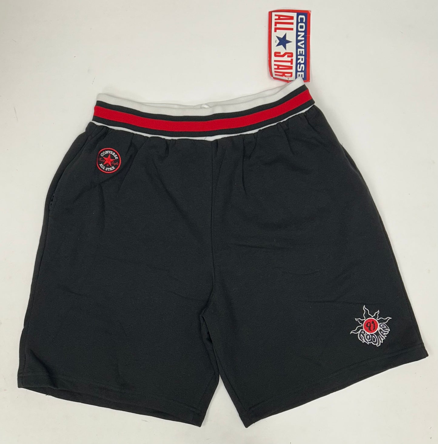Vintage Dennis Rodman Converse All Star Chuck Taylor Chicago Bulls 91 Shorts XL 16x22.5/23 Inches