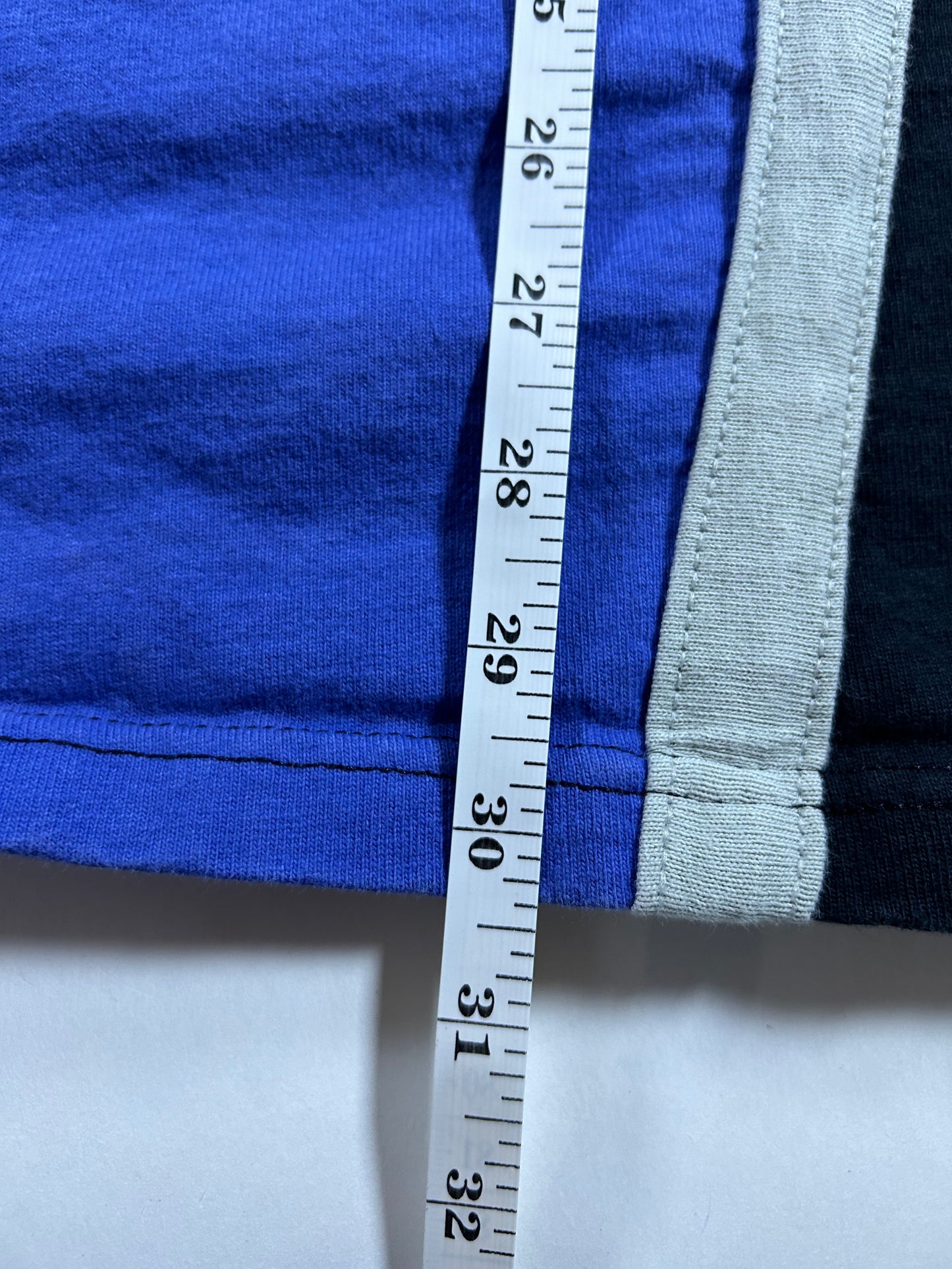 Vintage 90s New York Knicks Champion Authentic Shooting NBA Shirt XL 26x30.25 Inxhes As Is Has Faint Stain On Front Near V-Neck Area