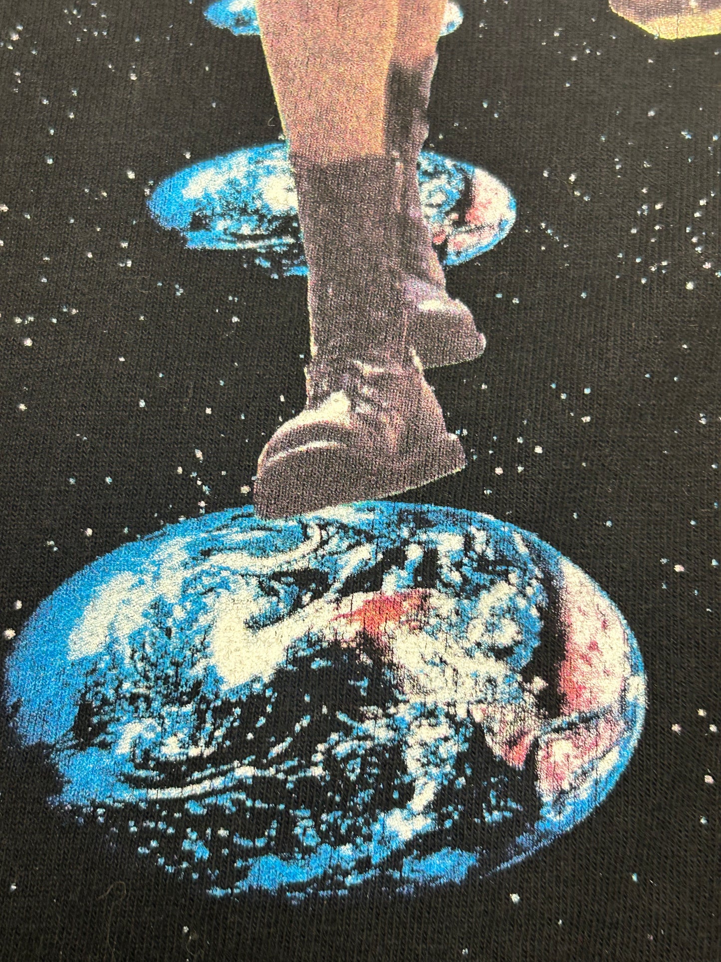 Vintage Dennis Rodman MTV World Tour Walking Rare Graphic Promo Tee 1996 XL 23x30.5 Inches