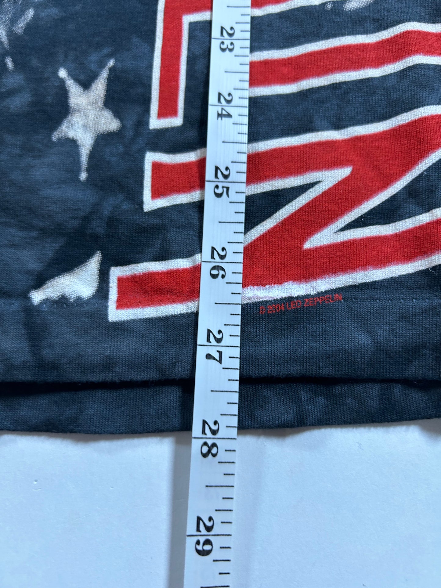 Vintage 2004 Liquid Blue Led Zeppelin Tie Dye Tee Medium 20.5x27.75 Brand New With Sticker Tag