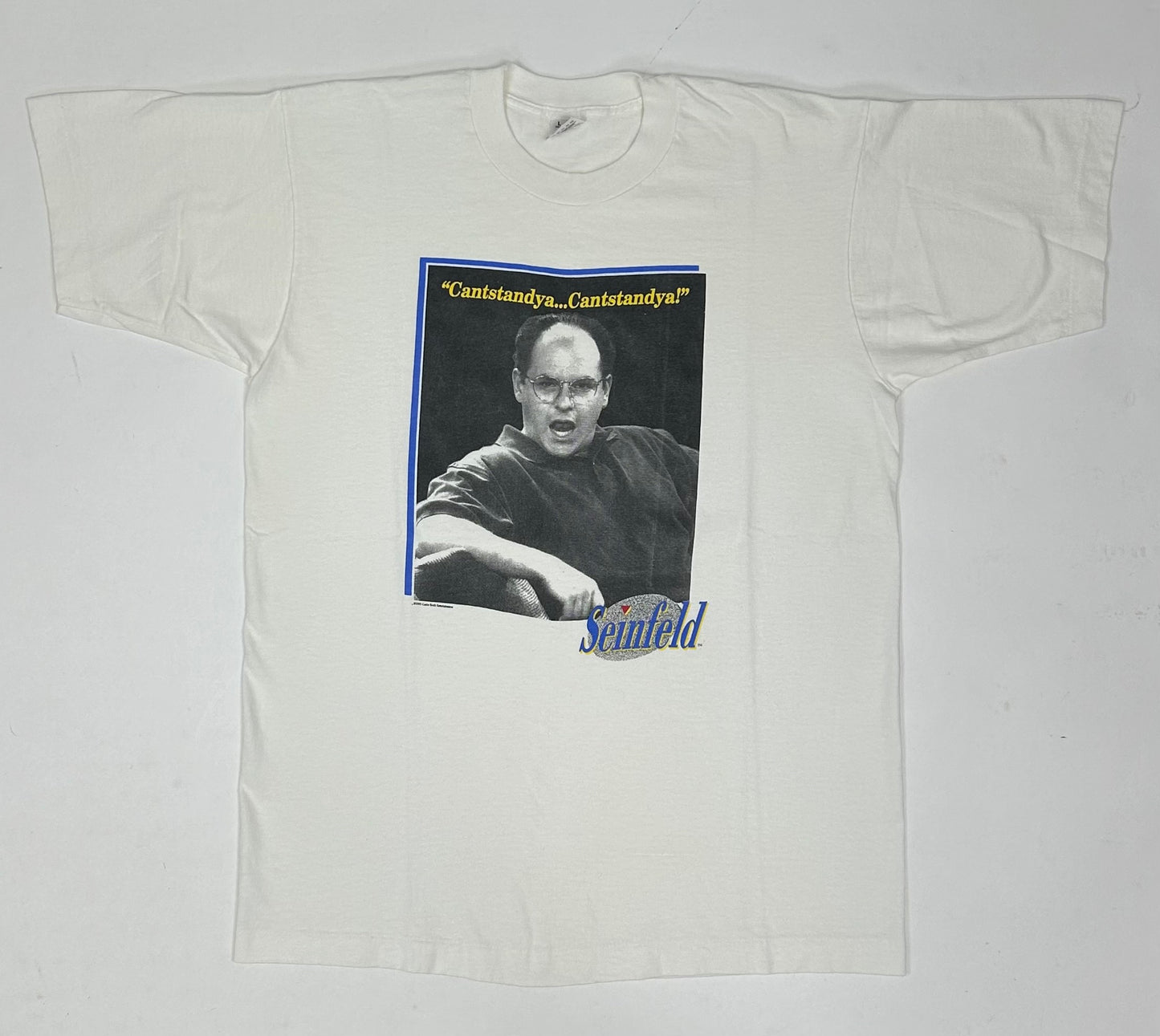 Vintage 1993 Seinfeld George Costanza “Cantstandya… Cantstandya!” TV Show Promo Tee Large 21.5x29.25 Inches