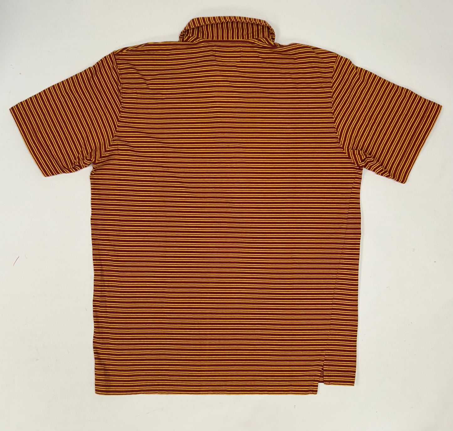 Yellow & Red Abercrombie Striped Polo Medium