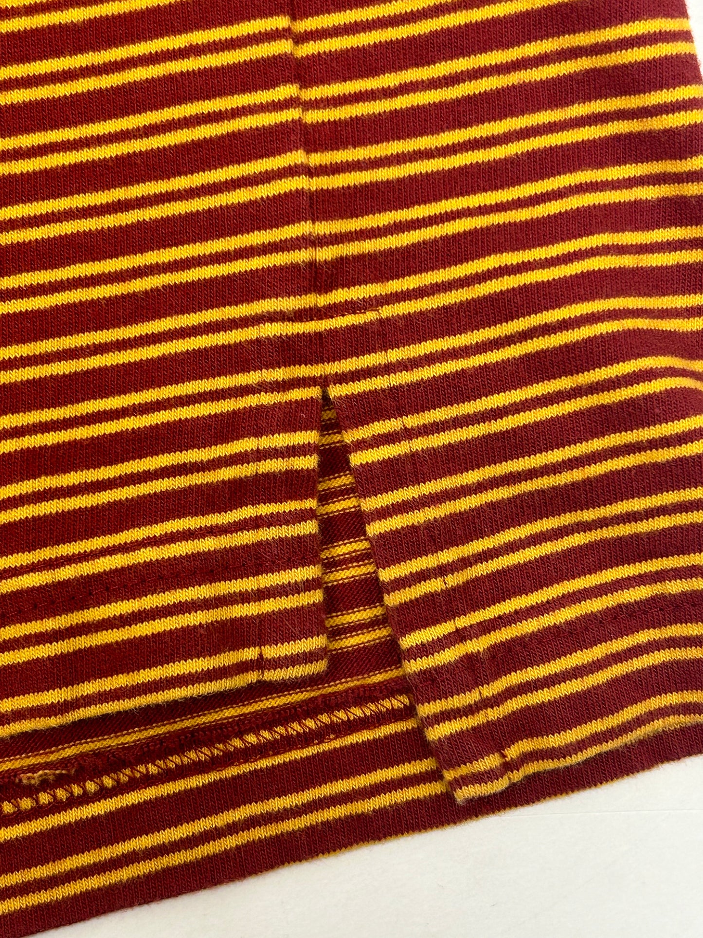 Yellow & Red Abercrombie Striped Polo Medium
