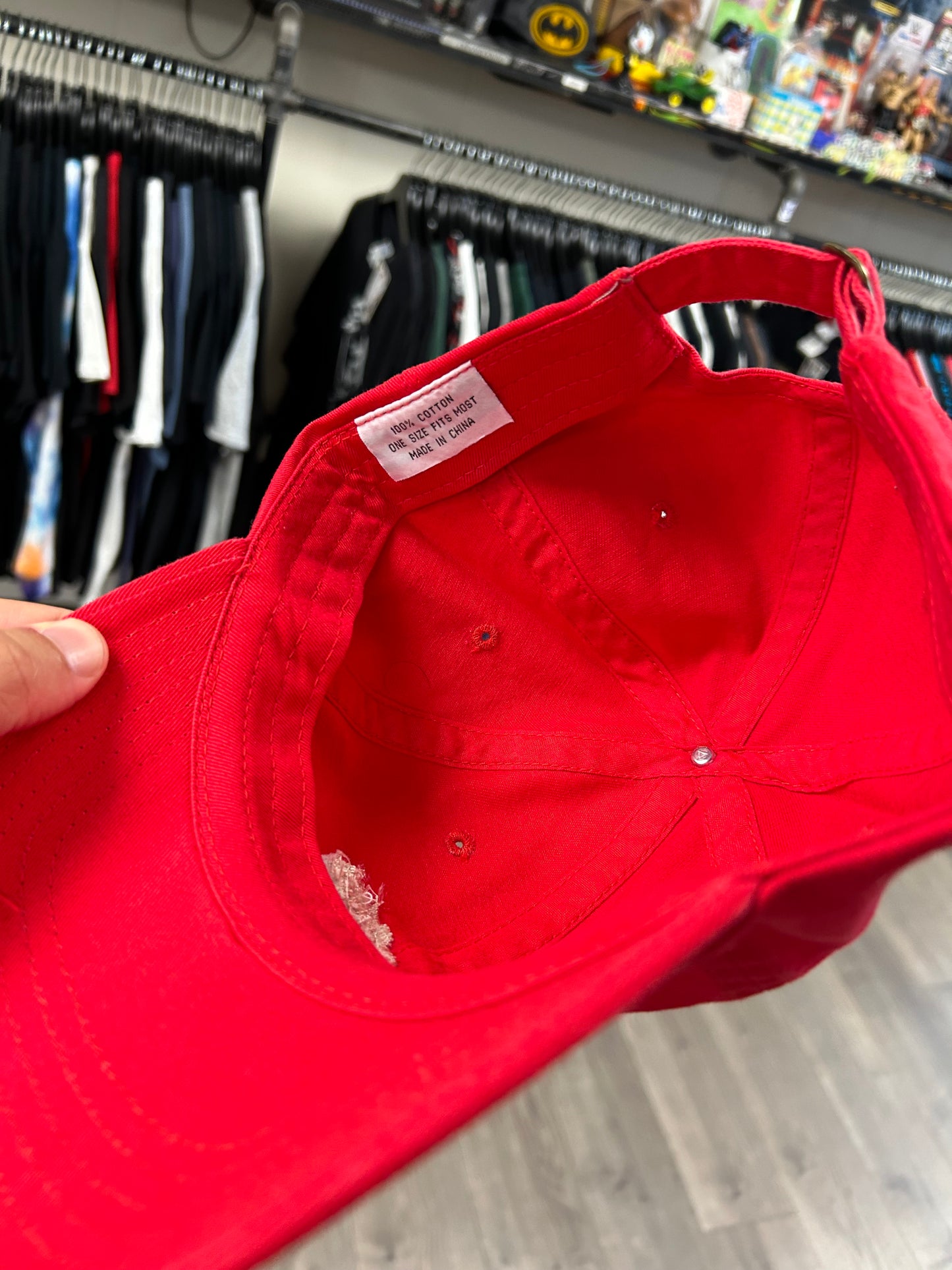 Daytona International Speedway Vintage Baseball Cap Hat Red Embroidered NASCAR