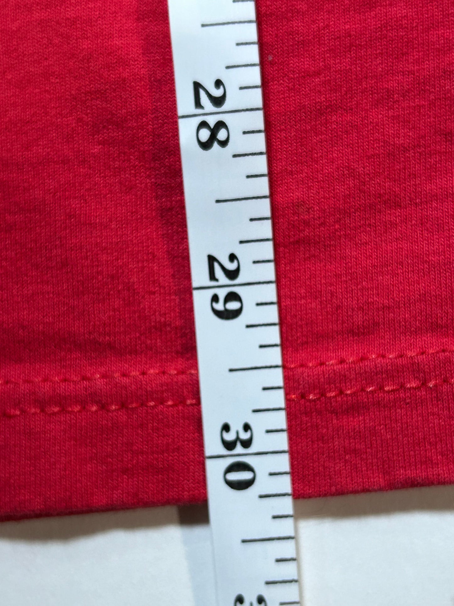 Vintage Mickey Inc Mickey Mouse Walt Disney World 25th Anniversary Tee Large 21.25x30.25 Inches Red