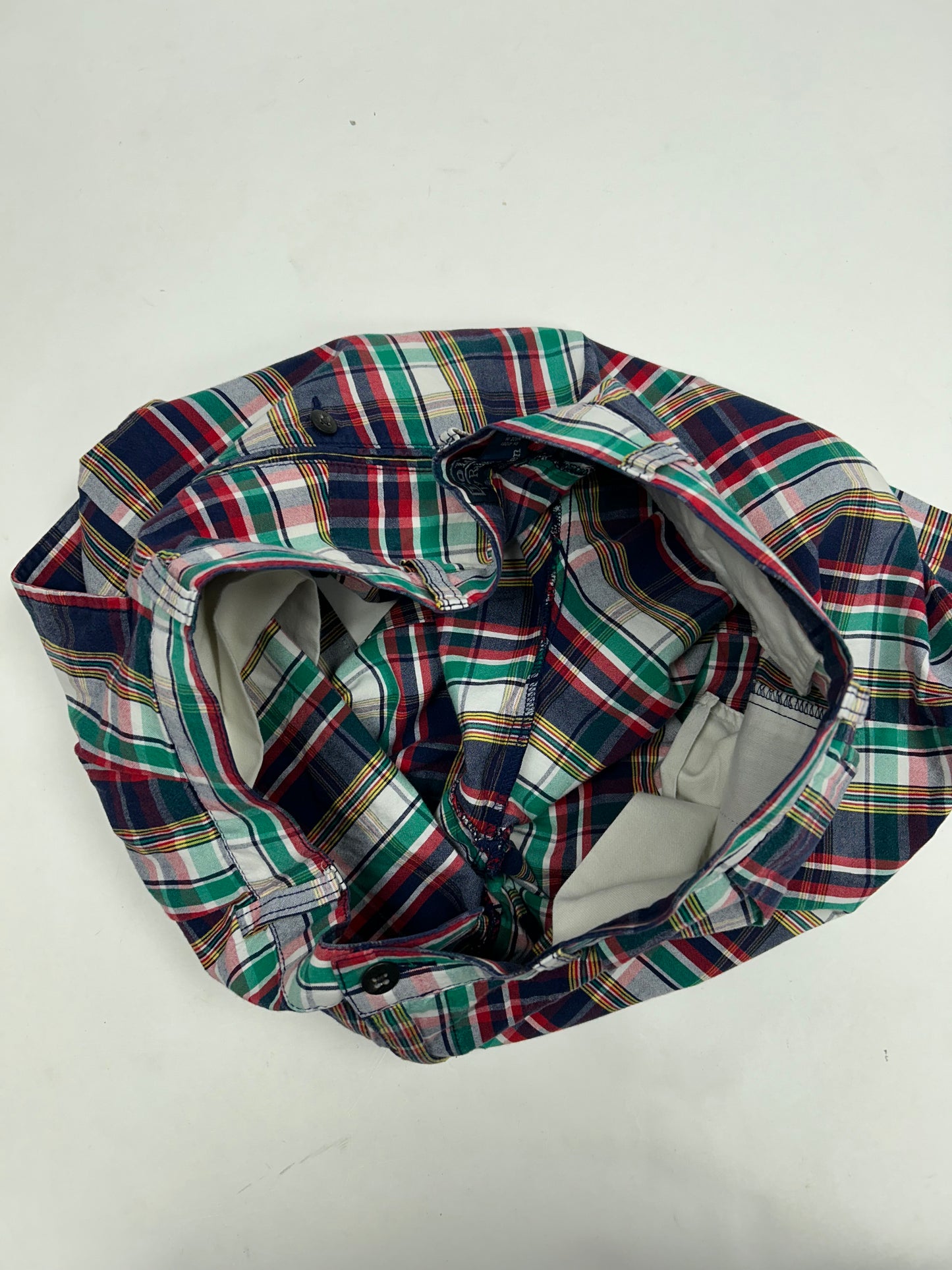 Polo Ralph Lauren Men's Check Blue Pockets Plaid Tyler Shorts Tagged 34”