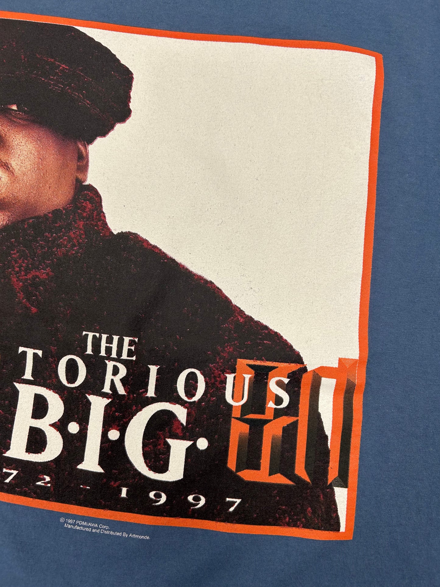 Vintage The Notorious Big Biggie Smalls Memorial Tee 1972-1995 Rap Music Tee XL 23.75x31.75 Inches