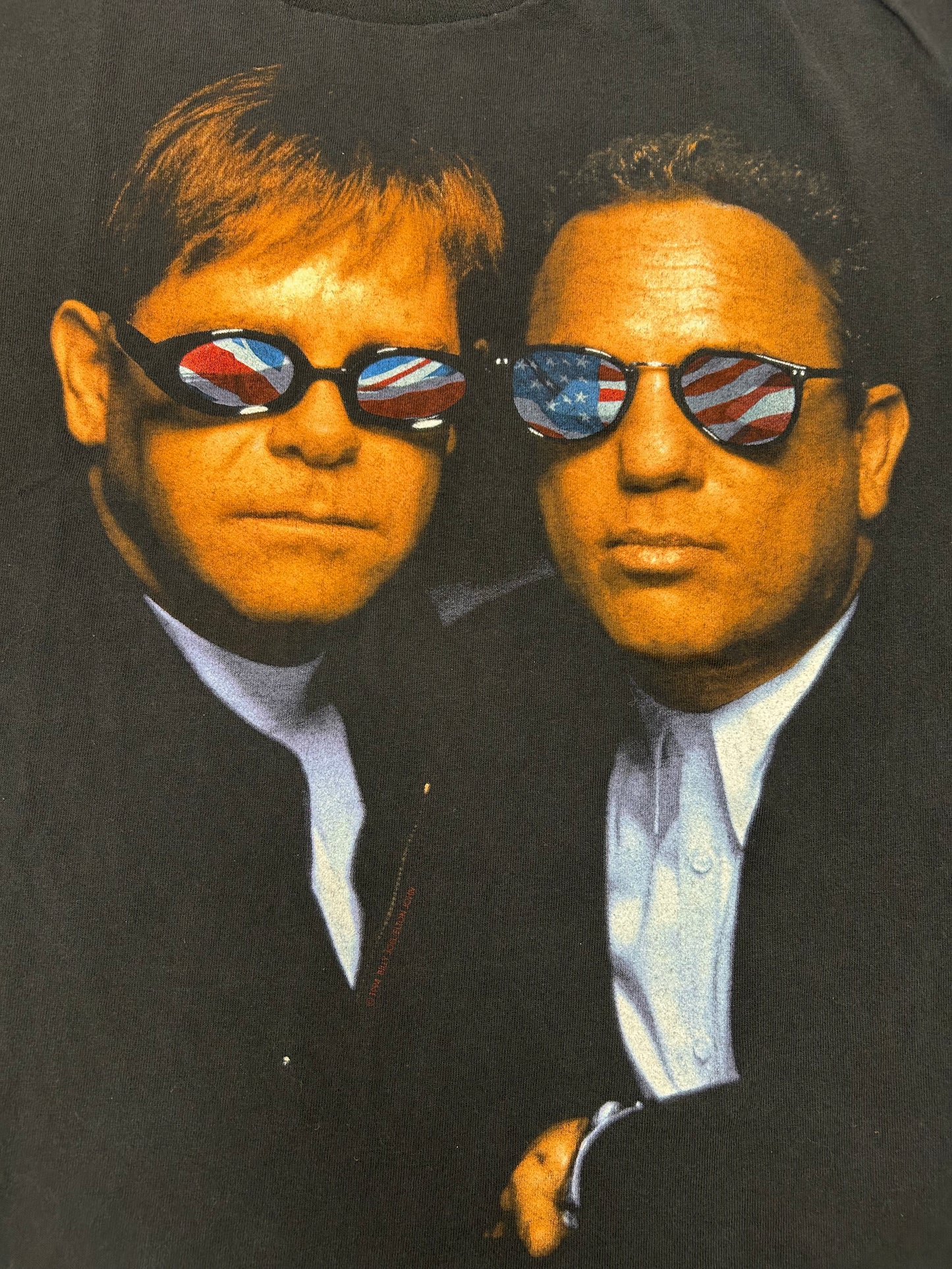 Elton John Billy Joel "Face to Face" Tour Black T-Shirt Vintage 1994 XL+ 25x29.25 Inches