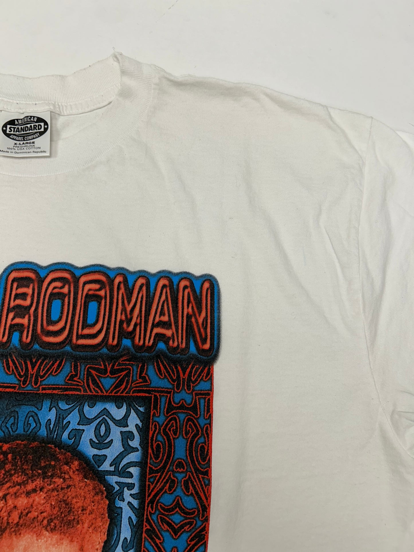 Vintage 1997 Dennis Rodman Walk On The Wild Side Book Promo Shirt XL 23.25x32 Inches Rare White