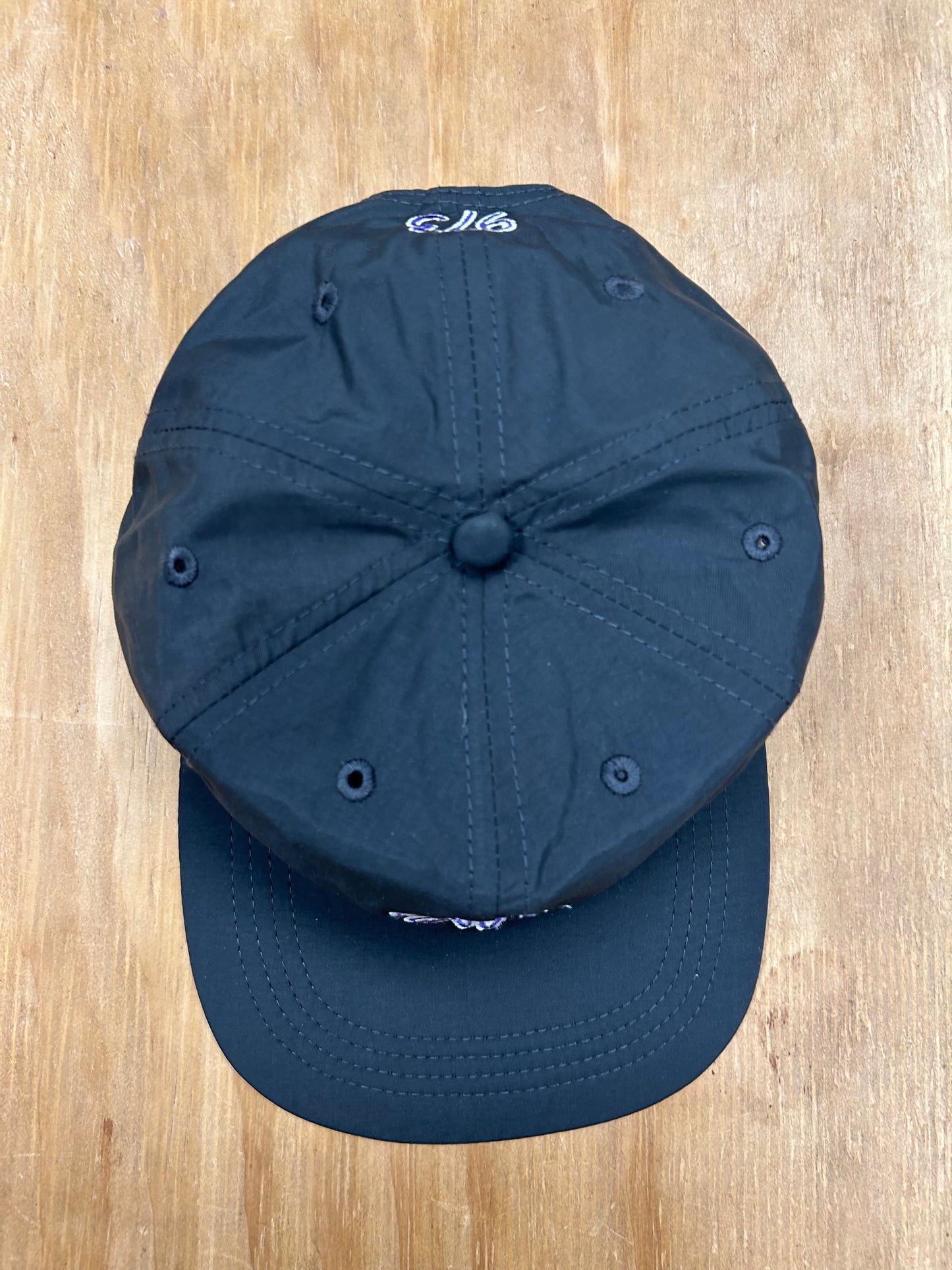 Edgewood NJ EW 973 Team Logo Nylon 6 Panel Adjustable Hat Washed Black