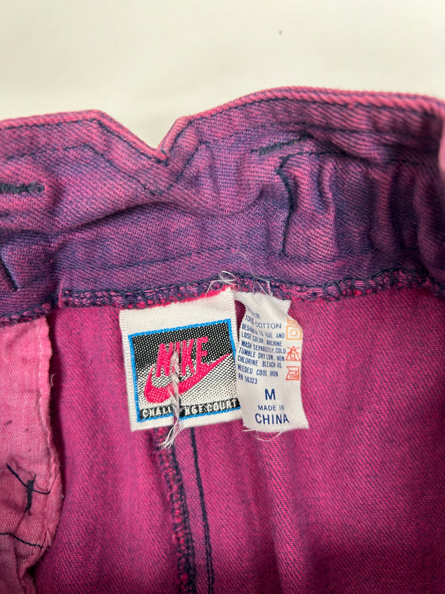 Vintage Nike by Andre Agassi Challenge Court Acid Wash Denim Tennis Skirt Size Tagged Medium About 14.5x18.5 Inches