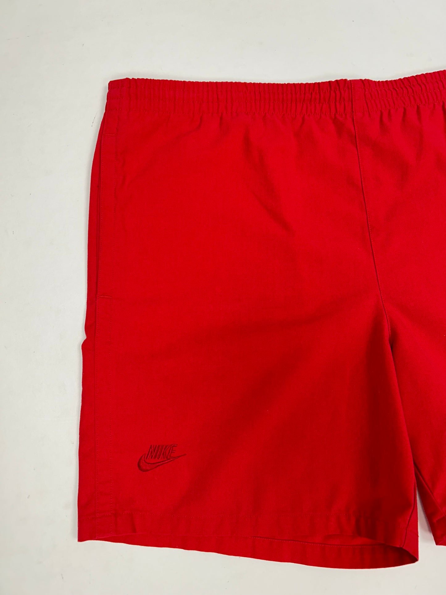Vintage Nike Air Jordan 'Spellout Logo' Red Drawstring Shorts 1991 Rare Large Fit Big 21x20 Inches