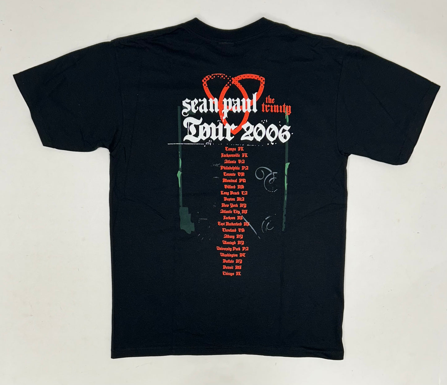 Vintage Sean Paul Rap Tee The Trinity Tour 2006 Music Shirt Medium 20.25x28 Inches