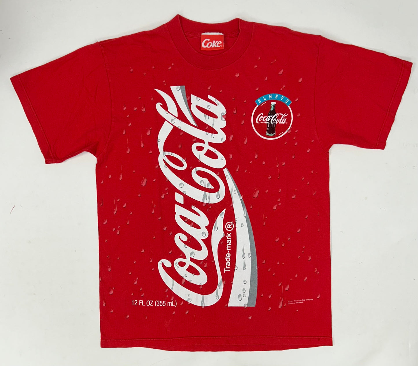 Vintage 1994 Coca-Cola Always Can Promo Tee Large 21.5x30 Inches