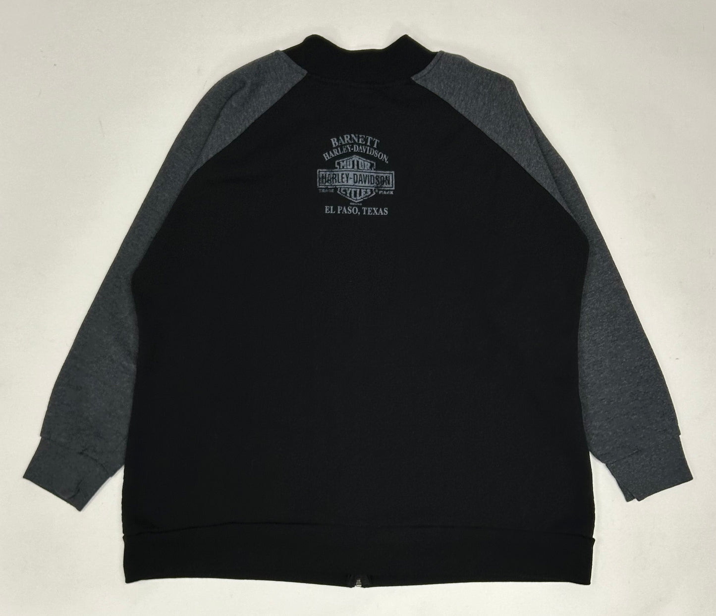 Vintage 00s Harley Davidson Motorcycles El Paso Texas Zip Sweatshirt XL/L 26x30 Inches