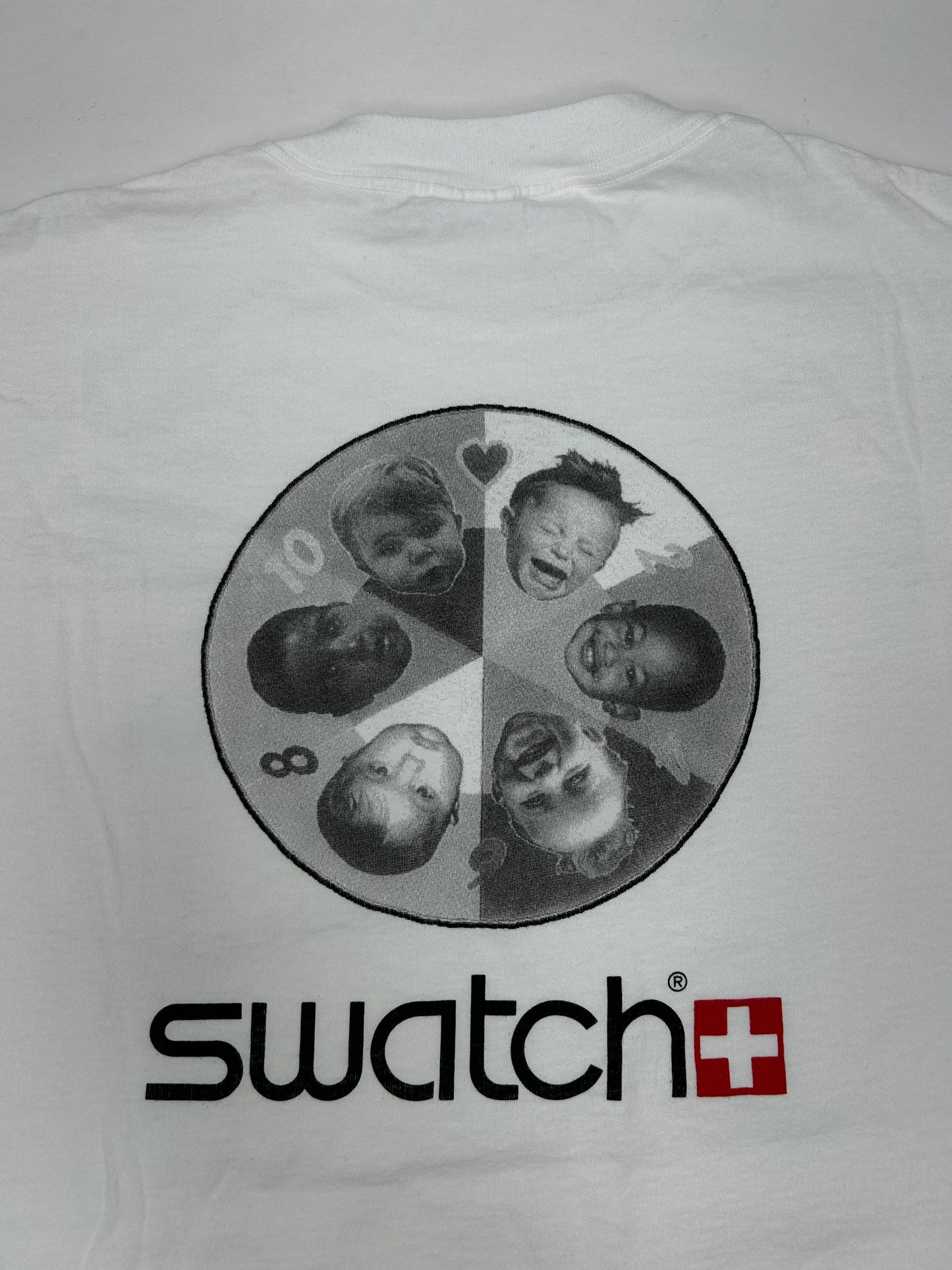 Vintage Swatch Watch Baby Graphic Laughing Crying Shirt 90s Rare Promo XL USA