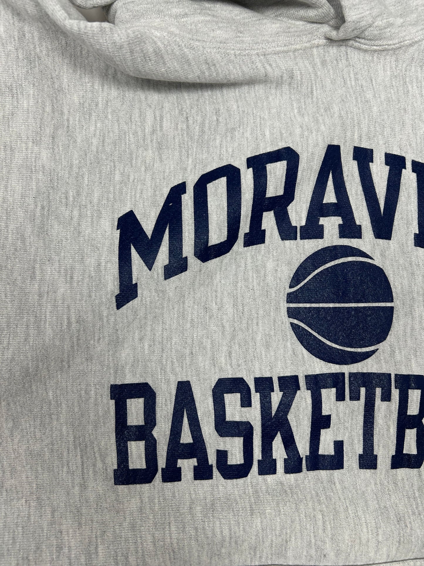 Vintage Champion Reverse Weave Moravian Basketball College Hoodie 23x28.5 Inches