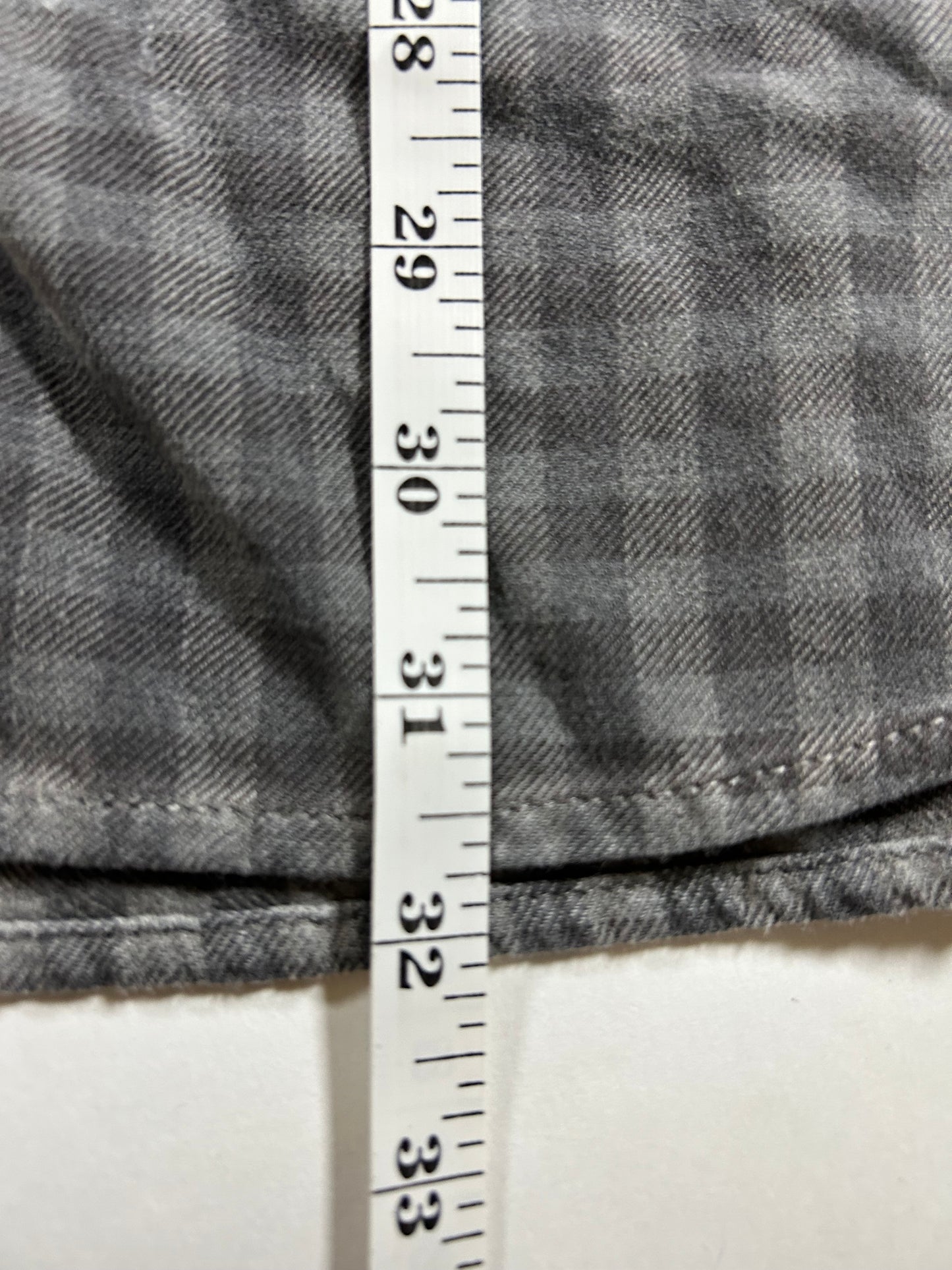 Harley-Davidson Motorcycles Mens Gray Plaid Button-Up Short Sleeve Shirt Size XL 24.5x32 Inches