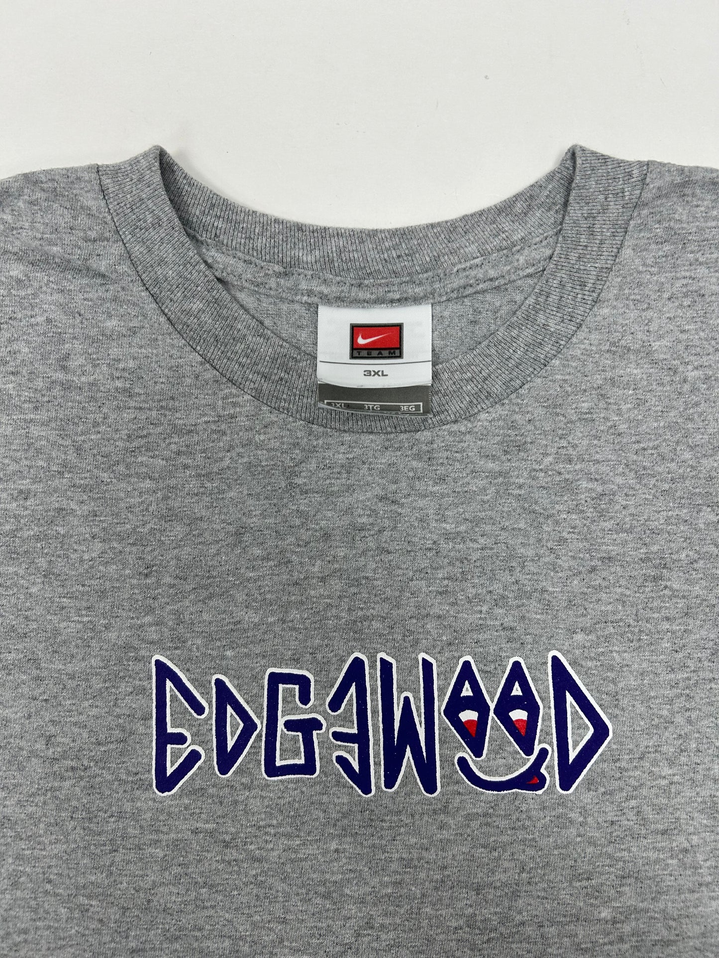 Edgewood NJ first edition “Deeper Than The Roots.” Tee 3XL 28x31.5 Inches Gray 00s Nike Team Blank Shirt
